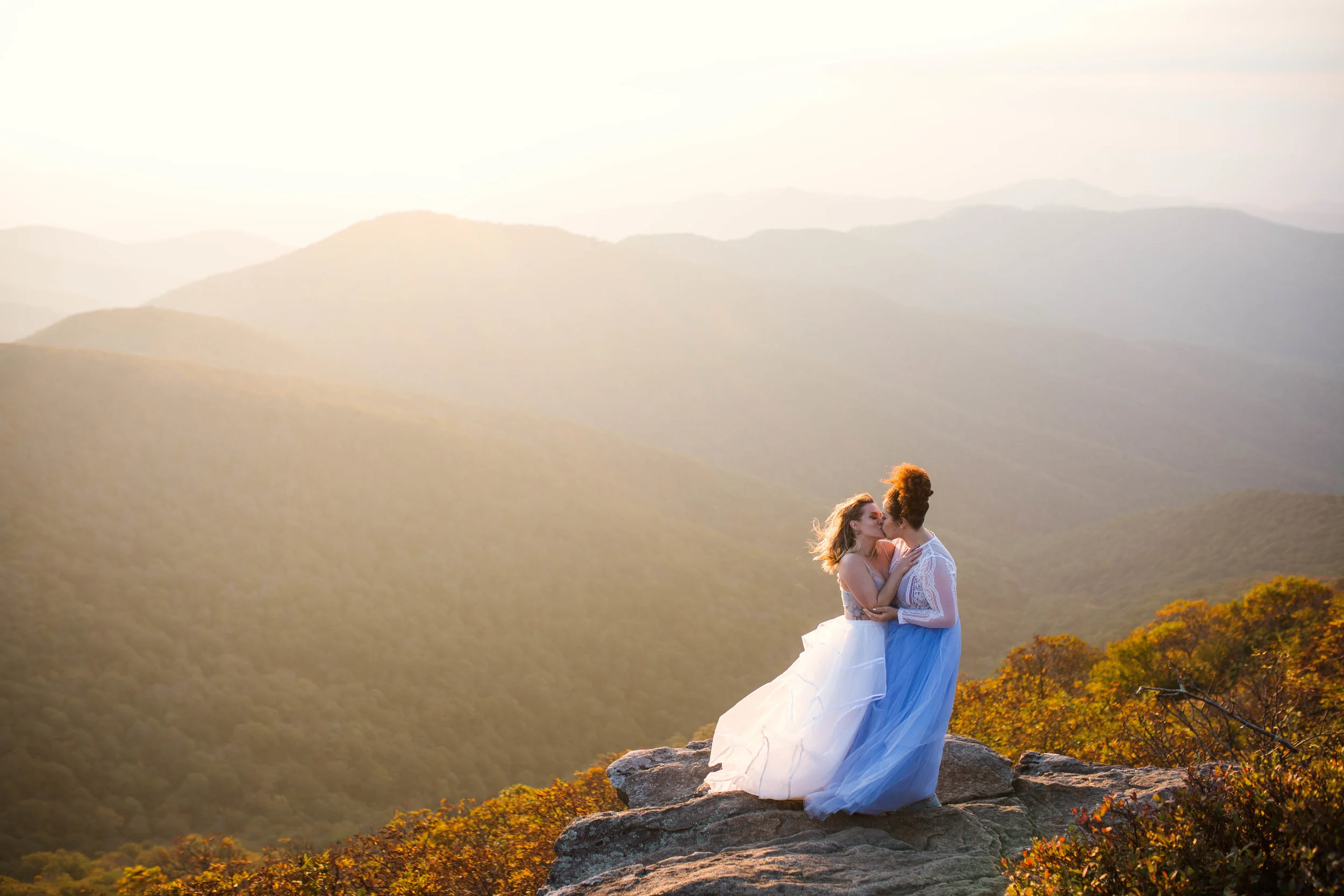 Hannah + Rhetta - Same Sex Mountain Elopement at Craggy Gardens - Asheville, North Carolina Wedding Photographer