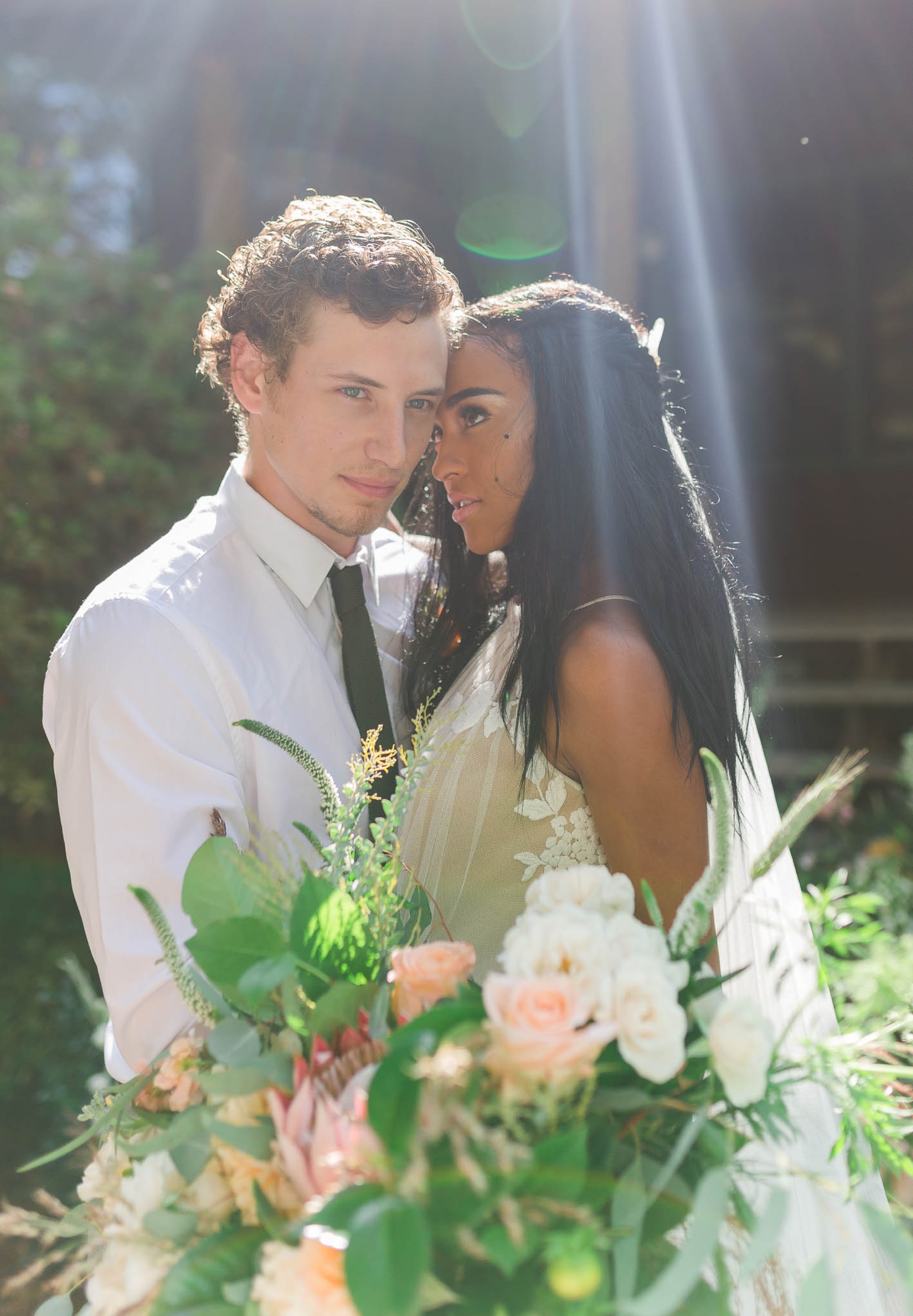 Interracial Wedding Portrait Photography - Asheville Wedding Photographer - Johanna Dye