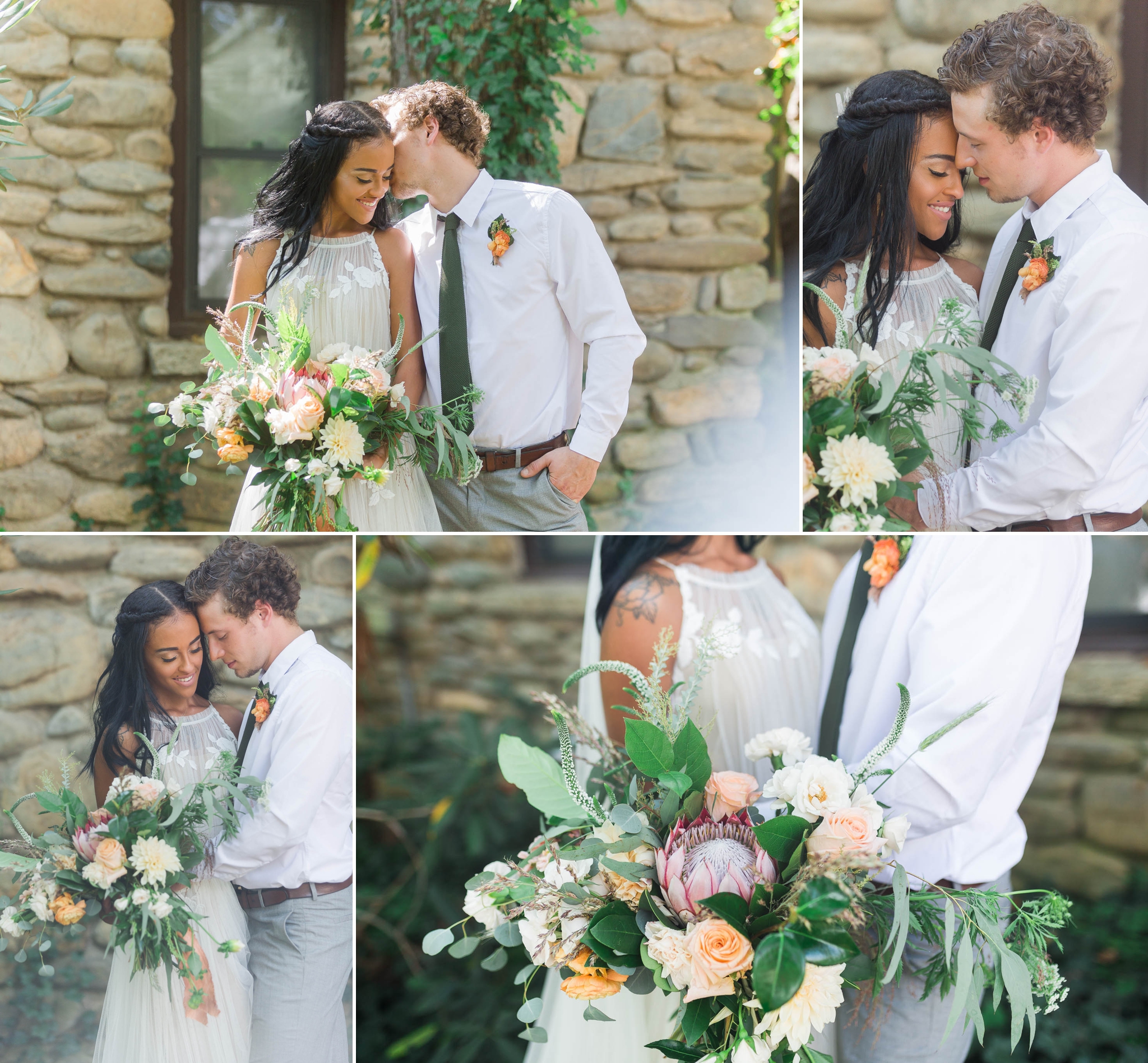 Interracial Wedding Portrait Photography - Asheville Wedding Photographer - Johanna Dye