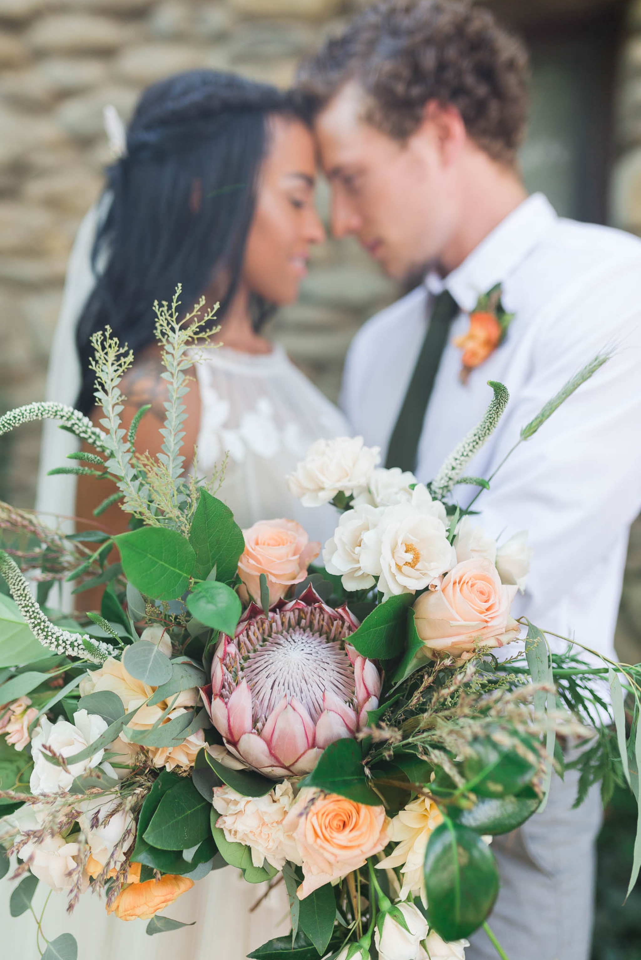 Interracial Wedding Portrait Photography - Asheville Wedding Photographer - Johanna Dye