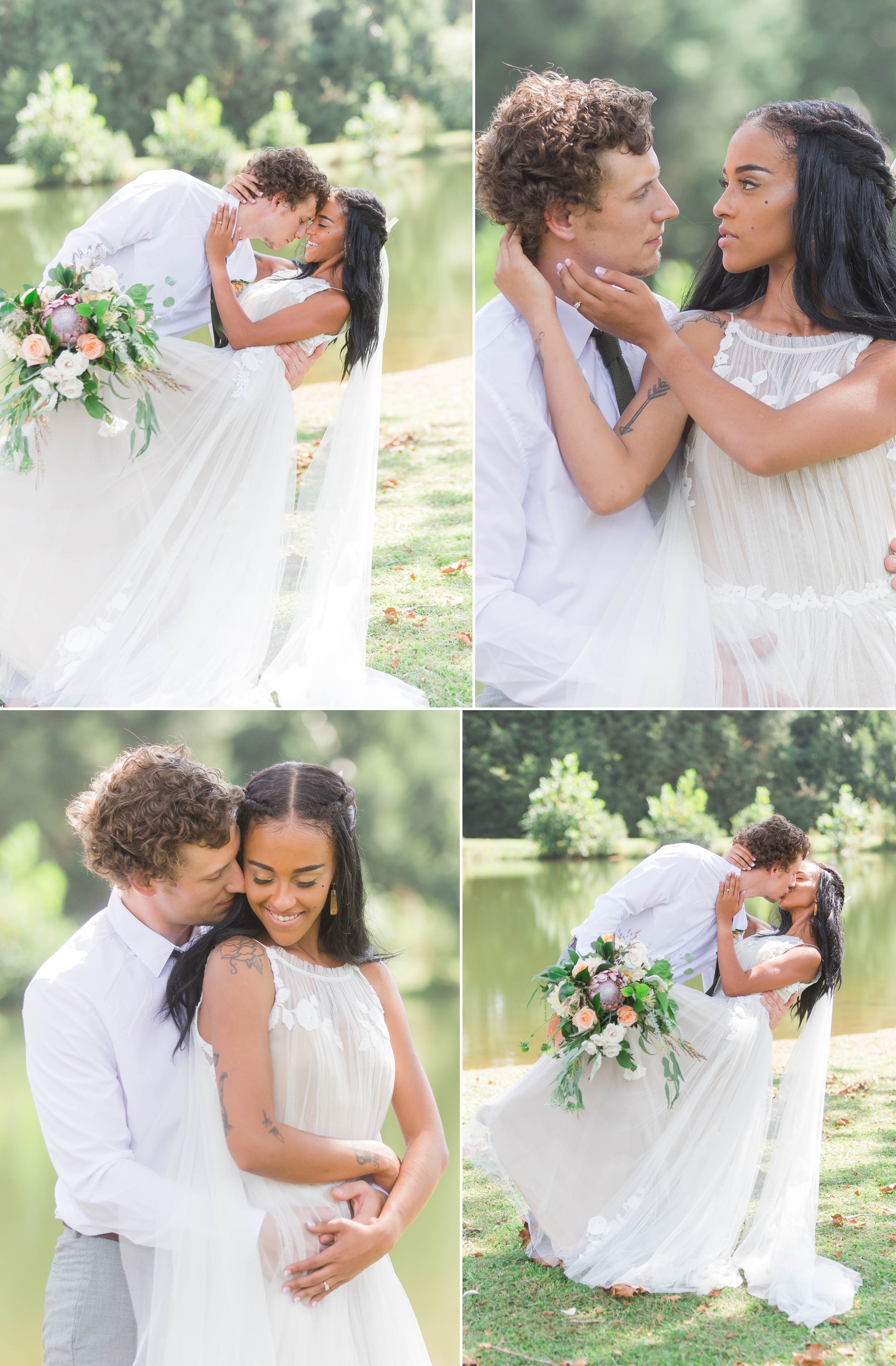 Interracial Wedding Portrait Photography - Asheville Wedding Photographer - Johanna Dye