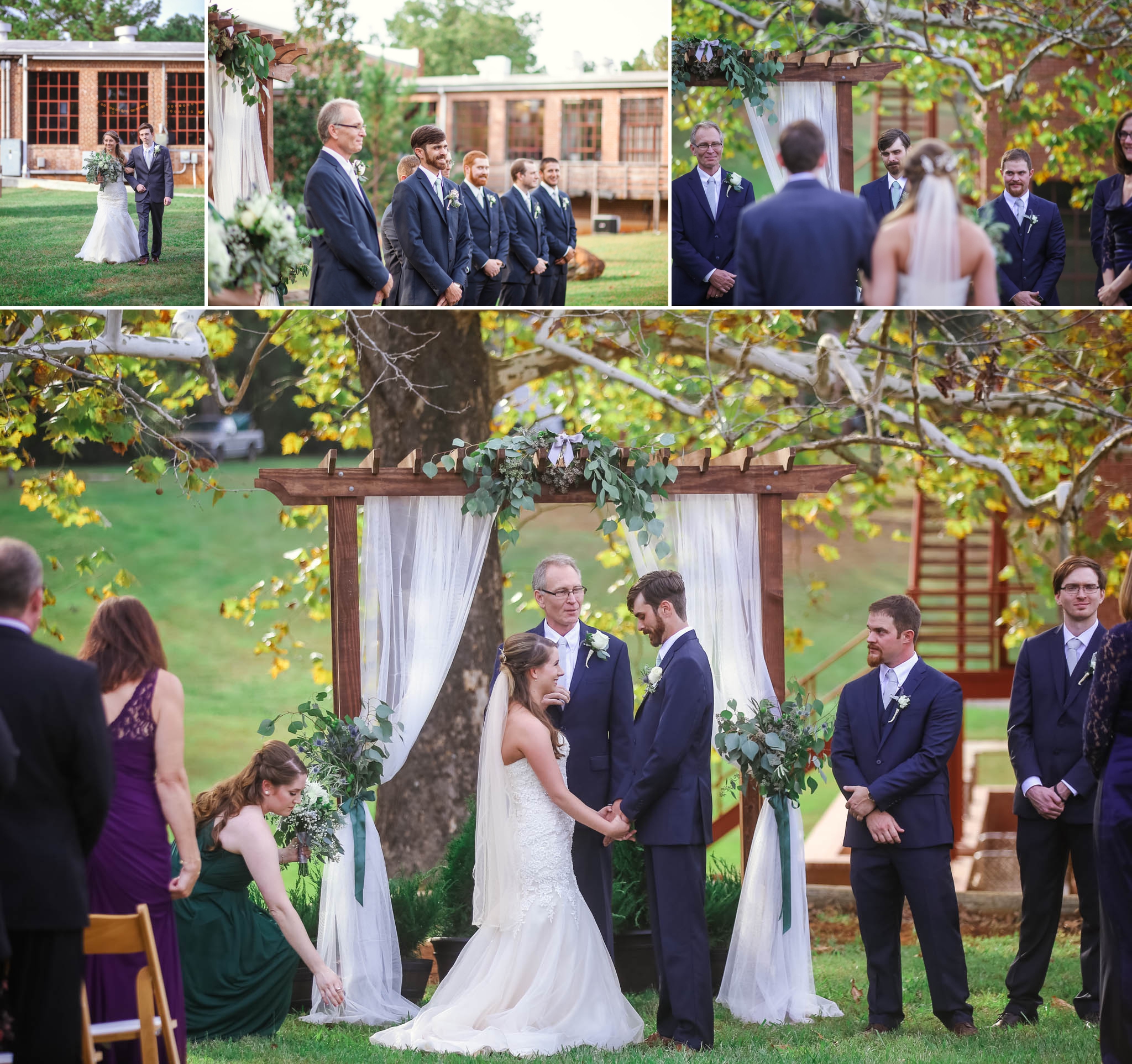 Ceremony at Chatham Mills in Pittsboro North Carolina Wedding Photography - Johanna Dye - Meredith and Brandon