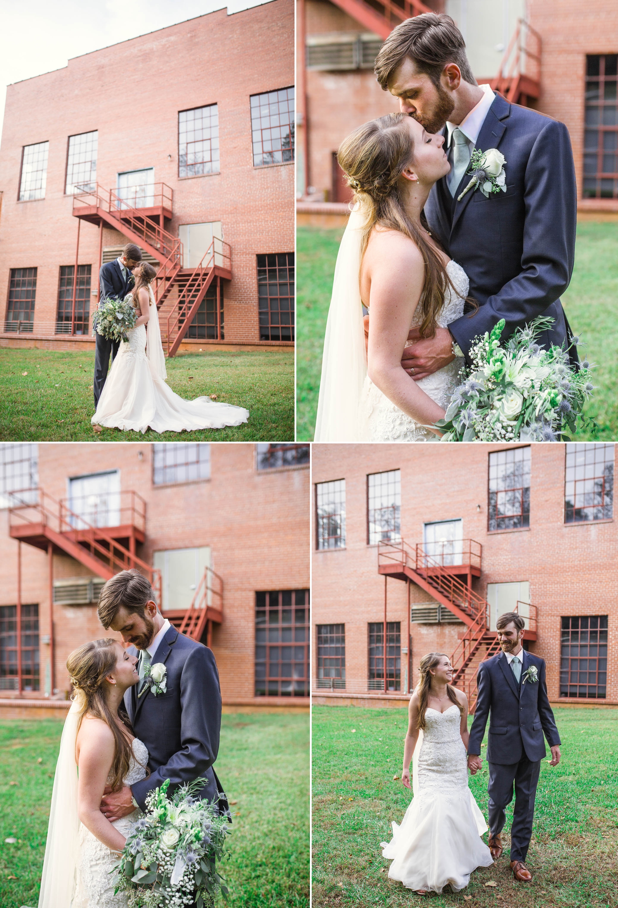 Outdoor Bride and Groom Portraits at Chatham Mills in Pittsboro North Carolina Wedding Photography - Johanna Dye - Meredith and Brandon