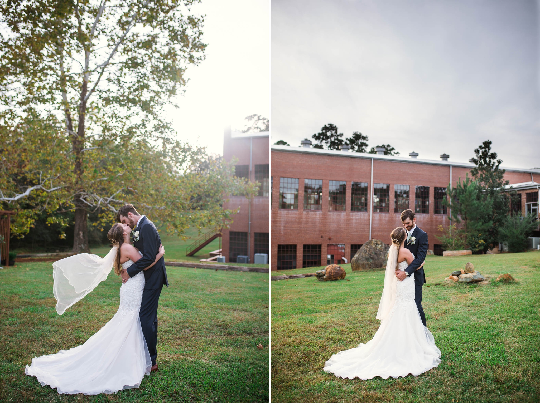 Outdoor Bride and Groom Portraits at Chatham Mills in Pittsboro North Carolina Wedding Photography - Johanna Dye - Meredith and Brandon