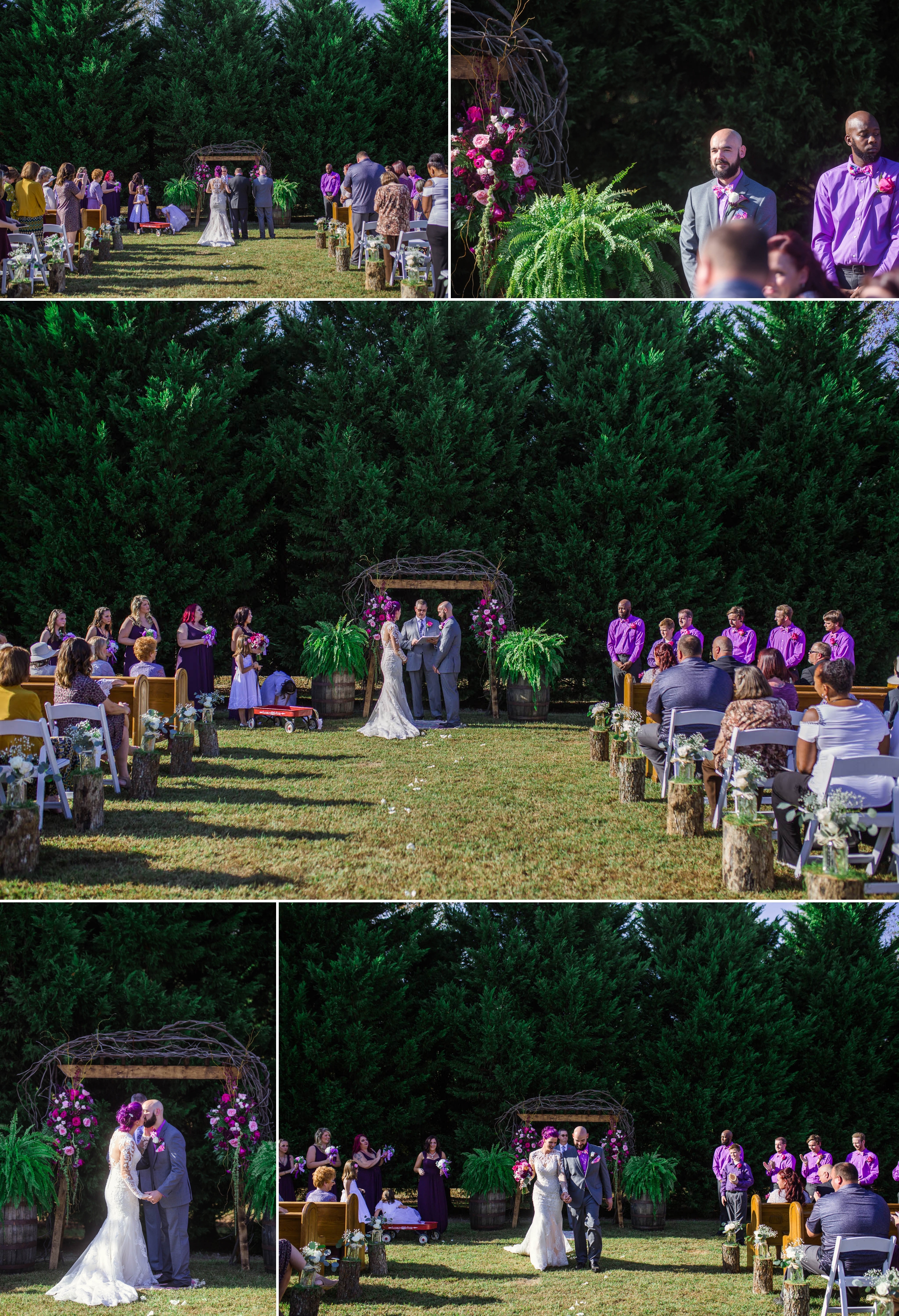 Outdoor Ceremony - Brittany + Jonathan - Raleigh North Carolina Wedding Photographer