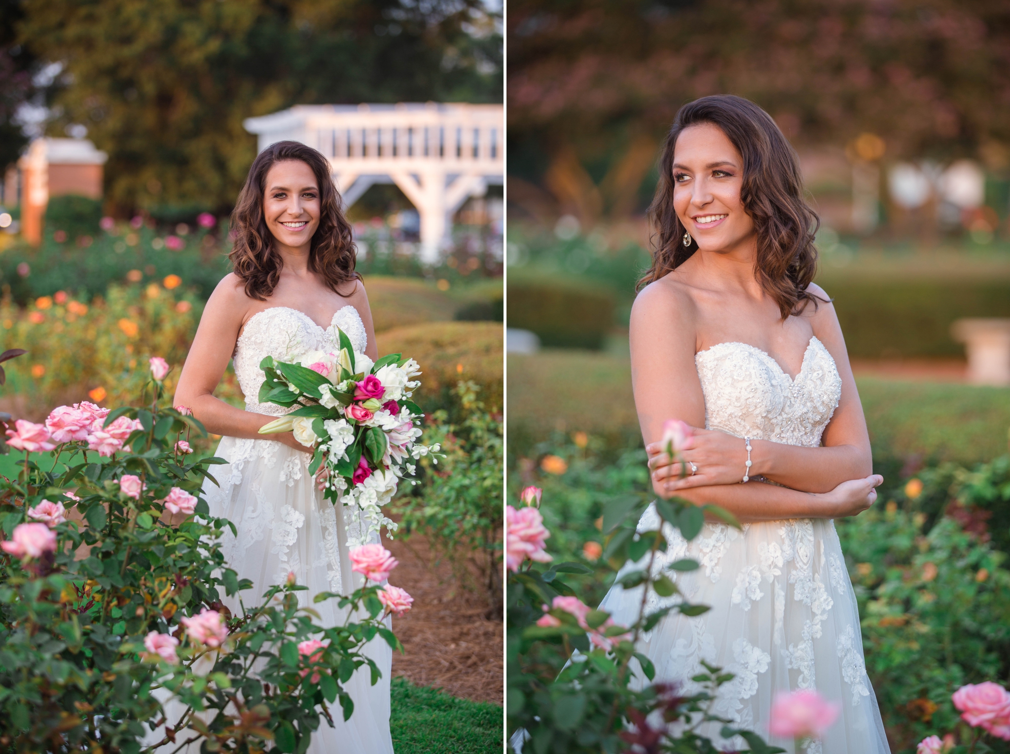 Morgan - Bridal Photography Session at the FTCC Rose Garden - Fayetteville North Carolina Wedding Photographer