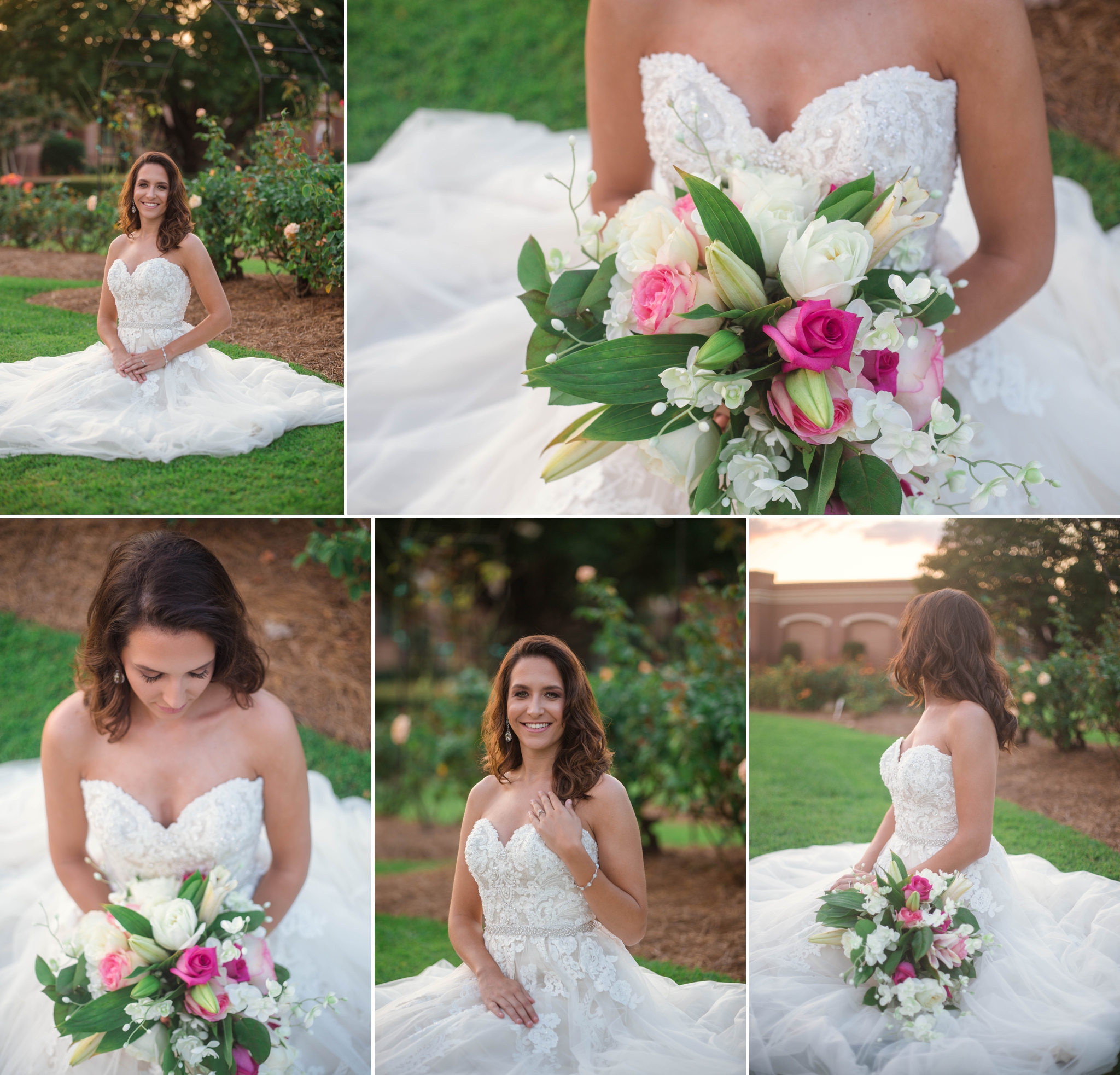 Morgan - Bridal Photography Session at the FTCC Rose Garden - Fayetteville North Carolina Wedding Photographer