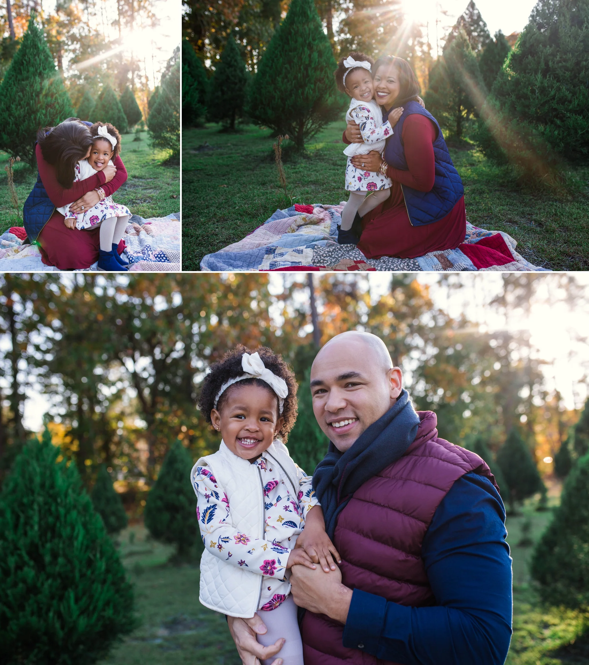 Family Photography Session at the Christmas Tree Farm in Fayetteville North Carolina