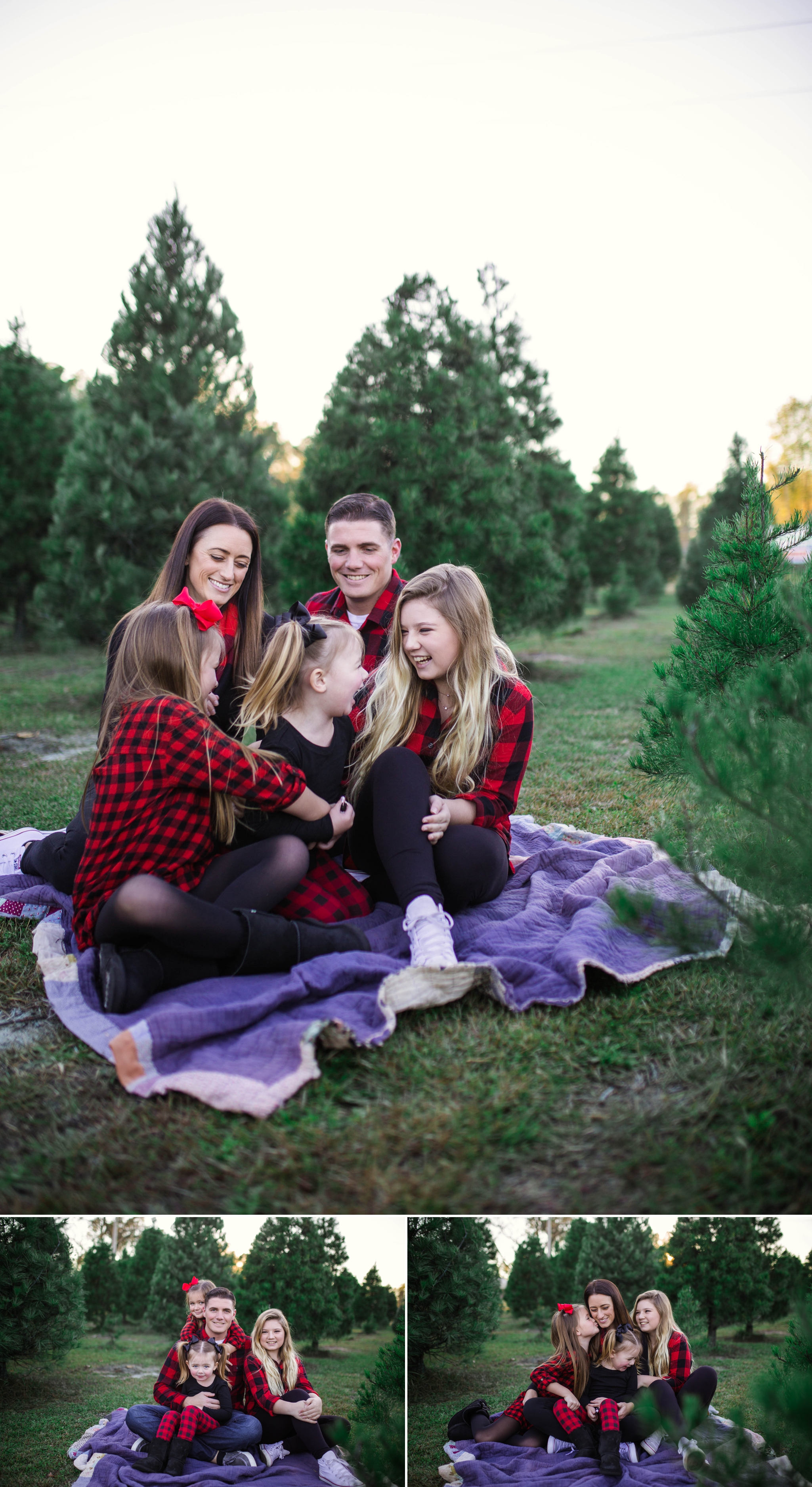 Family Photography at the Christmas Tree Farm in Fayetteville North Carolina