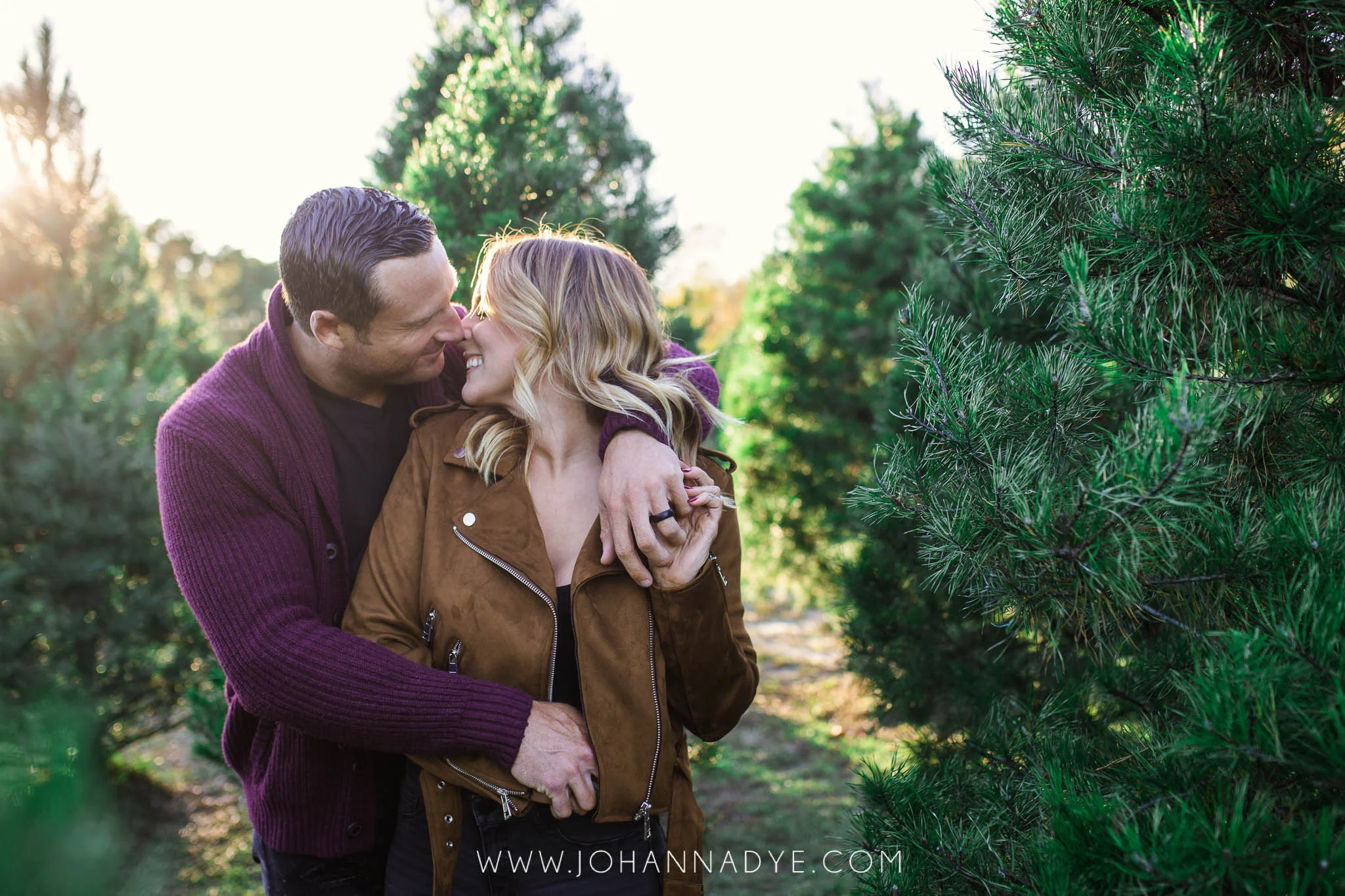 Hannah + Brandon - Couples Photography Session at the Christmas Tree Farm in Fayetteville, North Carolina