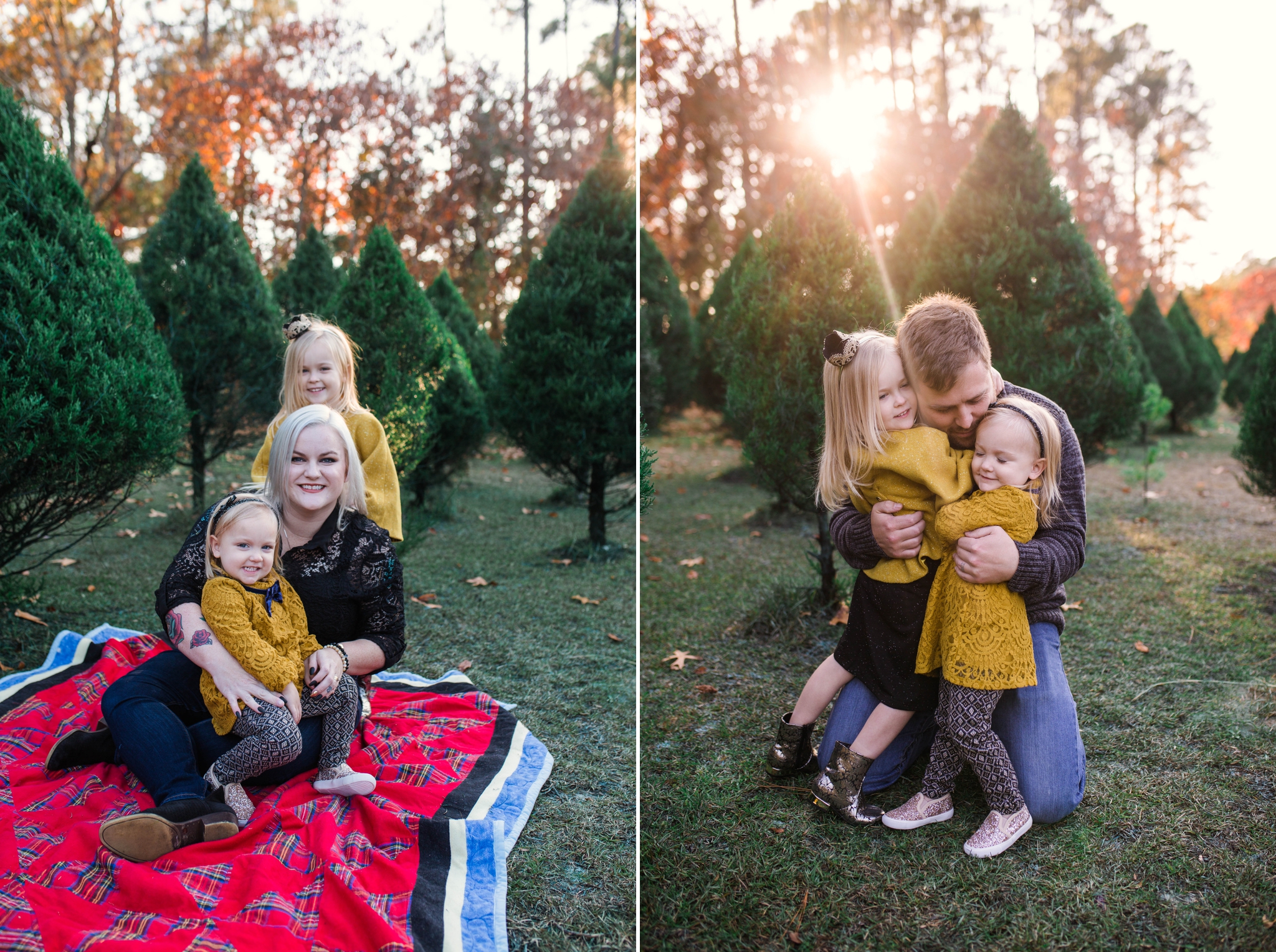 The Seaton's - Fayetteville North Carolina Family Photographer at the Christmas Tree Farm