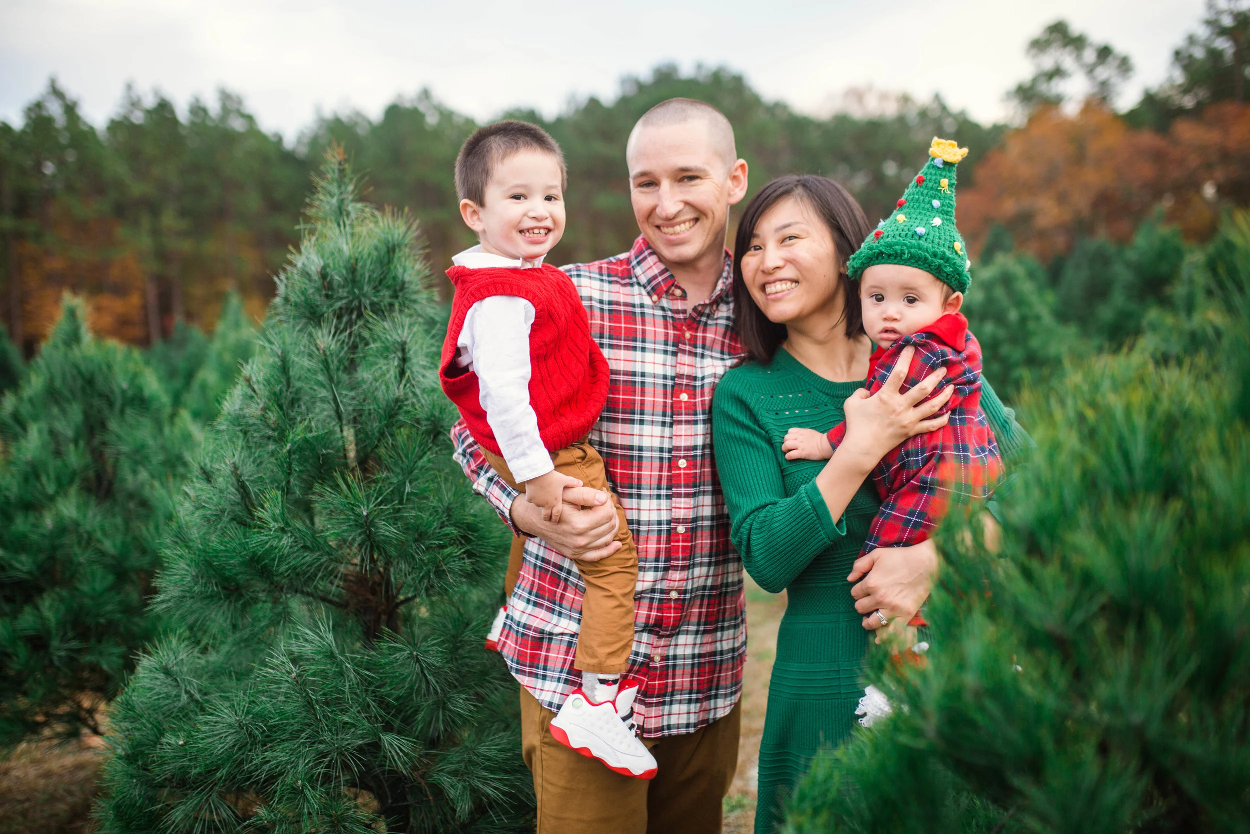 Christmas Sessions at the Tree Farm - Southern Pines, North Carolina Family Photographer