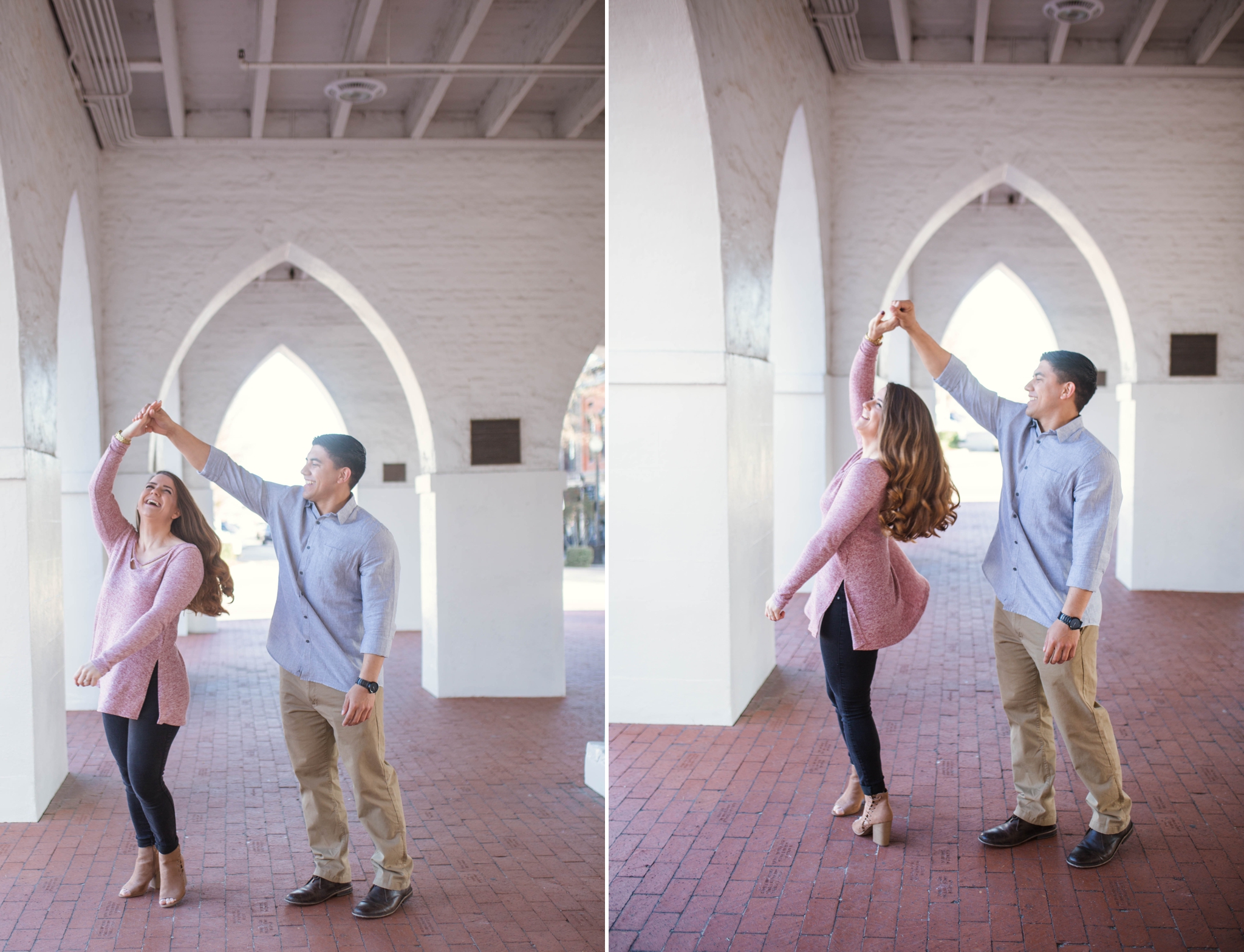 Jessica + Brandon - Engagement Photography in Downtown Fayetteville North Carolina