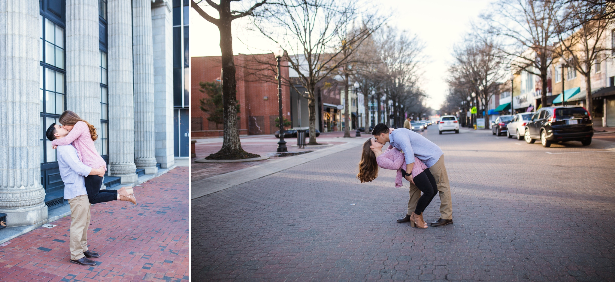 Jessica + Brandon - Engagement Photography in Downtown Fayetteville North Carolina