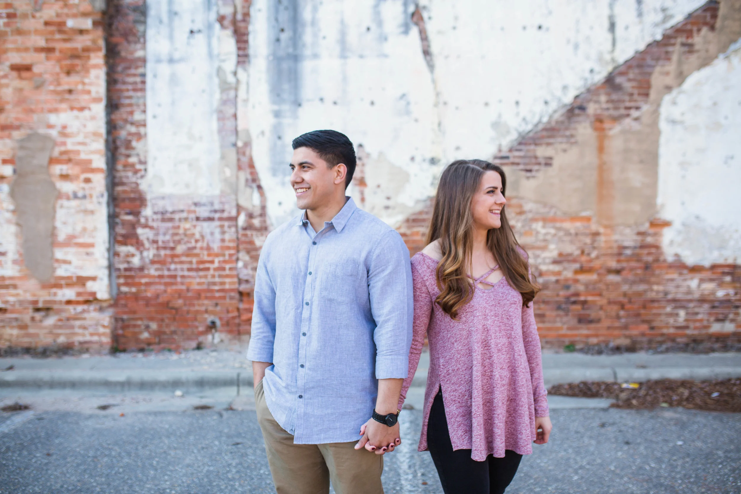 Jessica + Brandon - Engagement Photography in Downtown Fayetteville, North Carolina