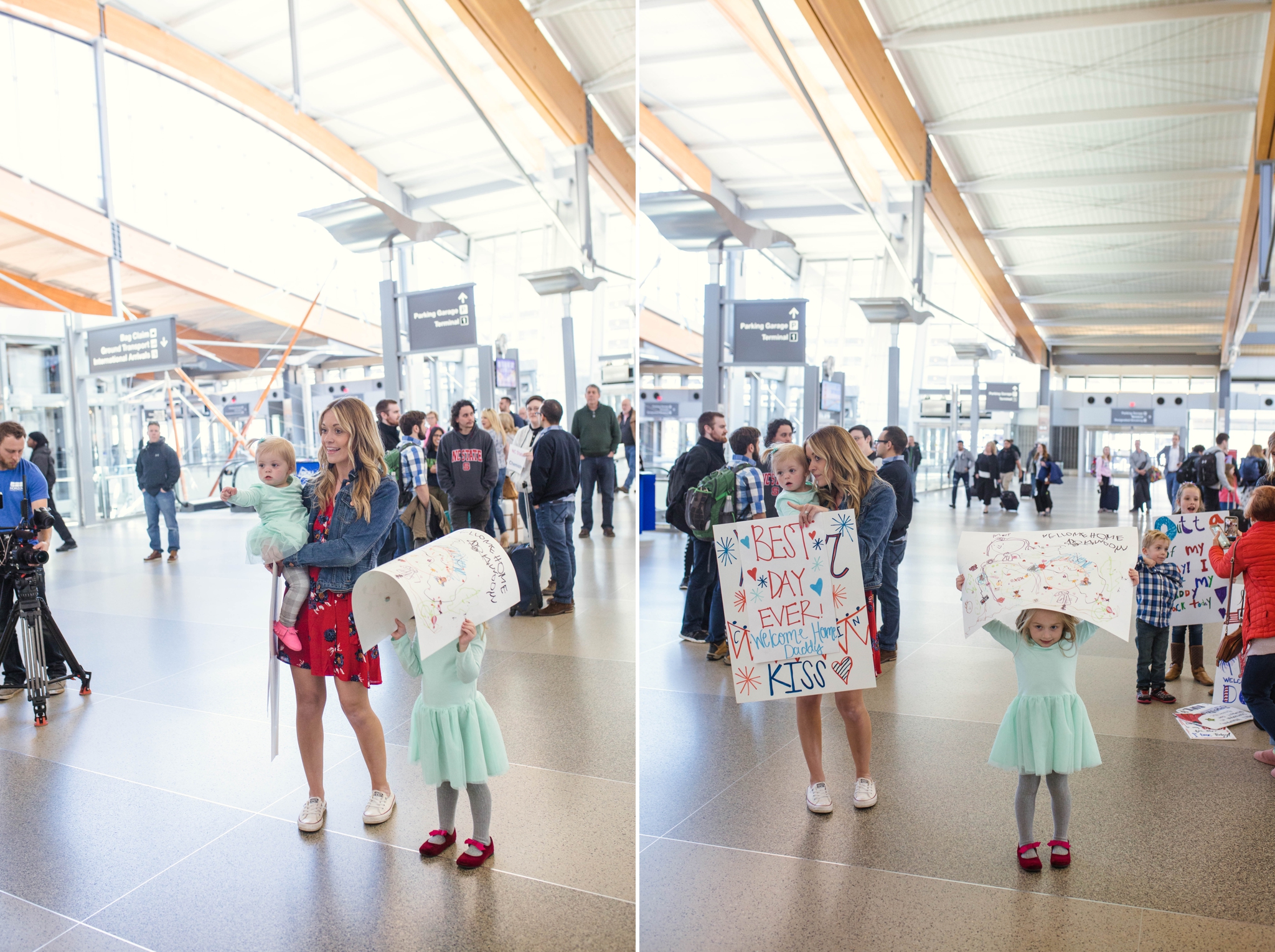 Military Homecoming Photography at Raleigh Durham International Airport RDU - Fort Bragg NC Photographer