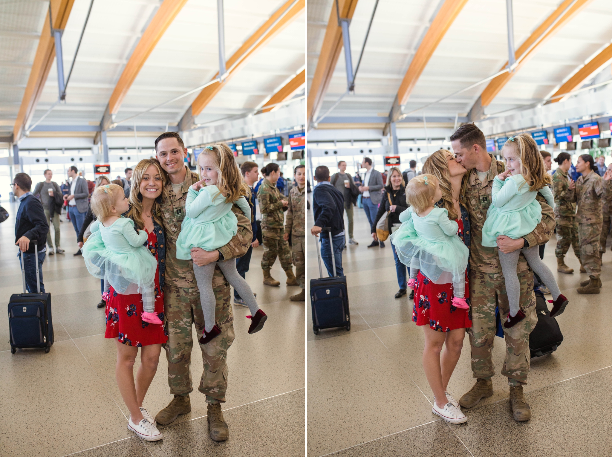 Military Homecoming Photography at Raleigh Durham International Airport RDU - Fort Bragg NC Photographer