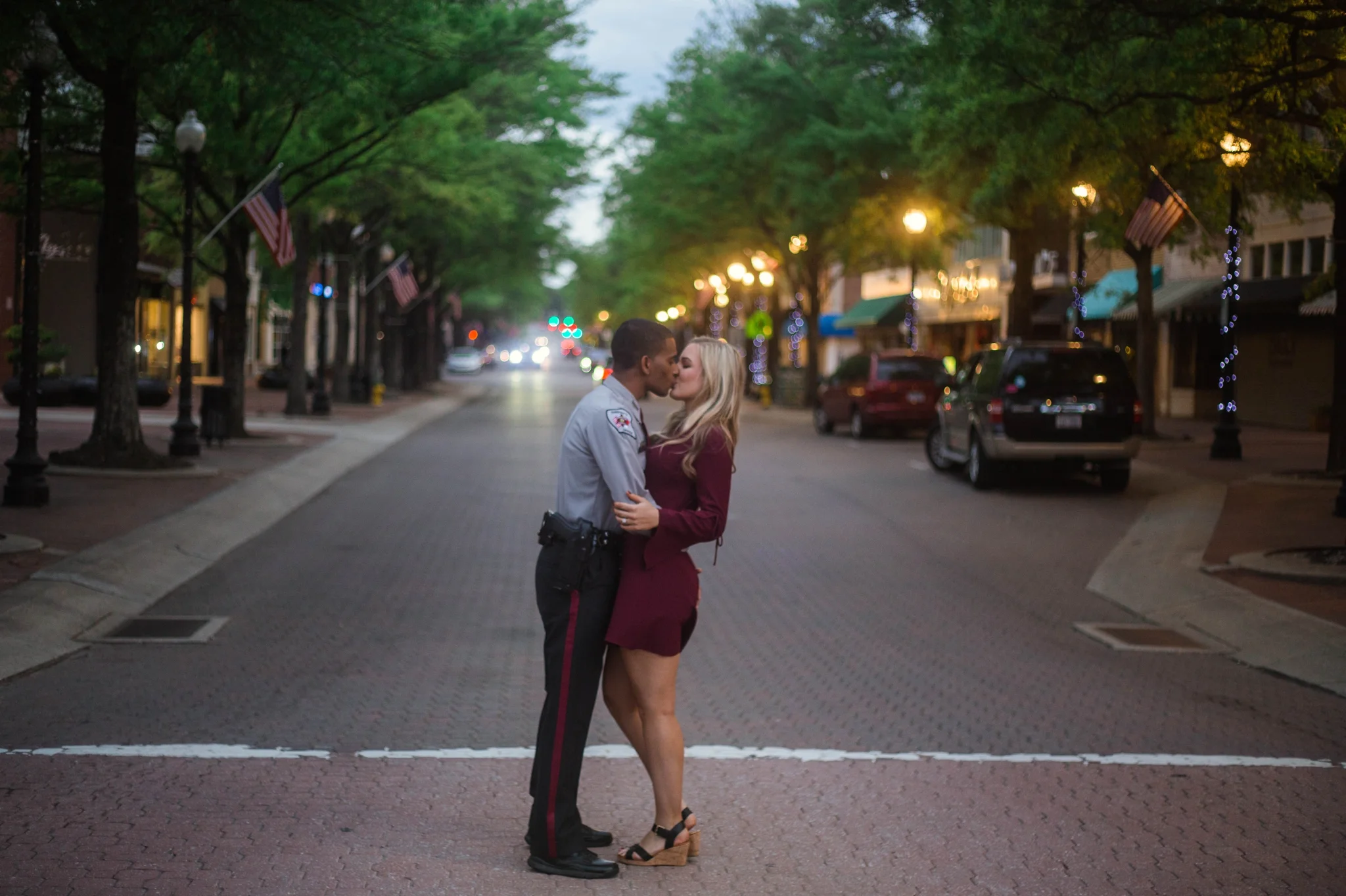 Laura + Darryl - Engagement Photography Session in Downtown Fayetteville North Carolina