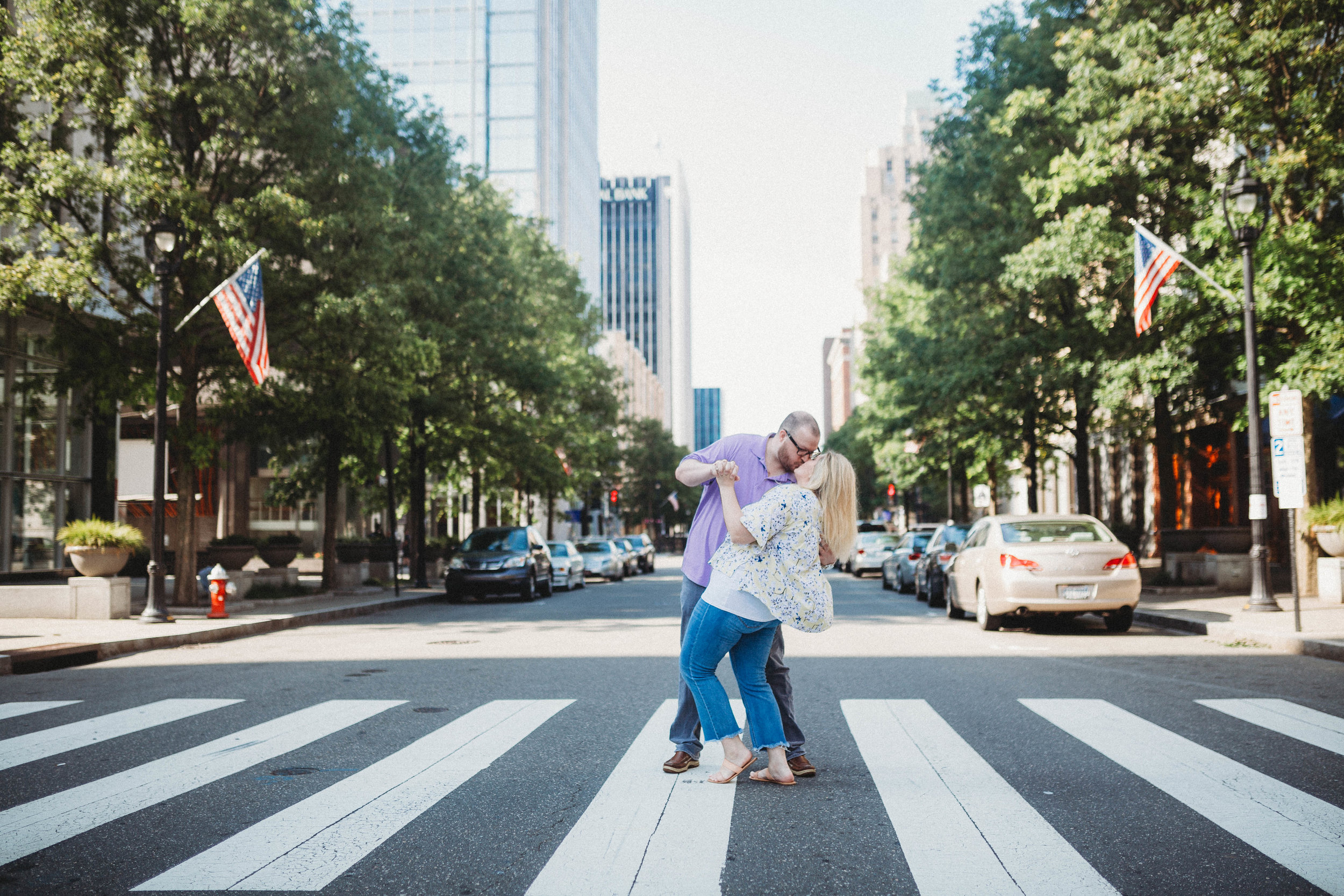 Brittany + Douglas - Downtown Raleigh NC Engagement Photography