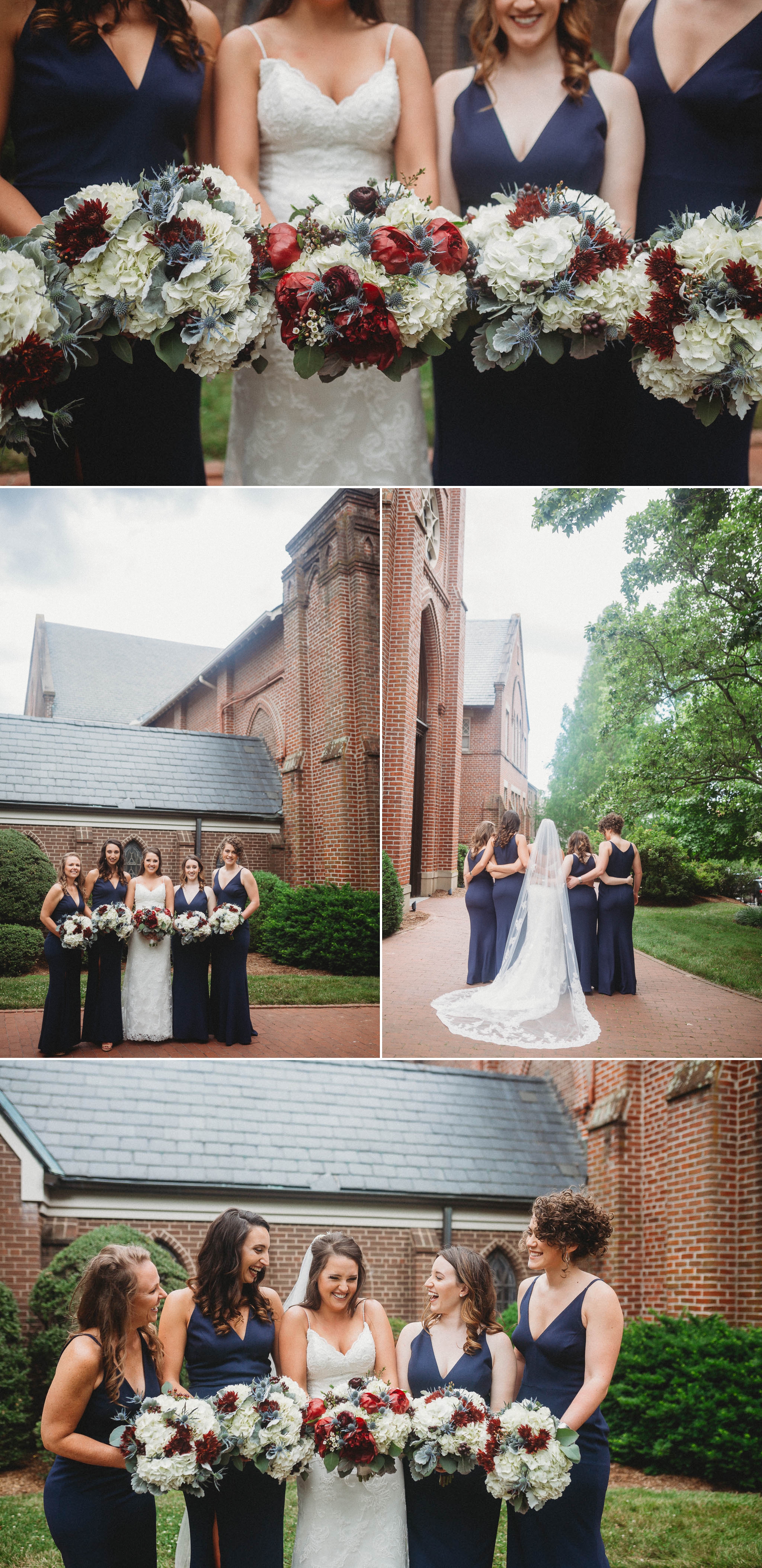 Bride and Bridesmaids Portraits Megan + Jon - Run away Elopement at the Blue Ridge Park Way in Asheville, North Carolina
