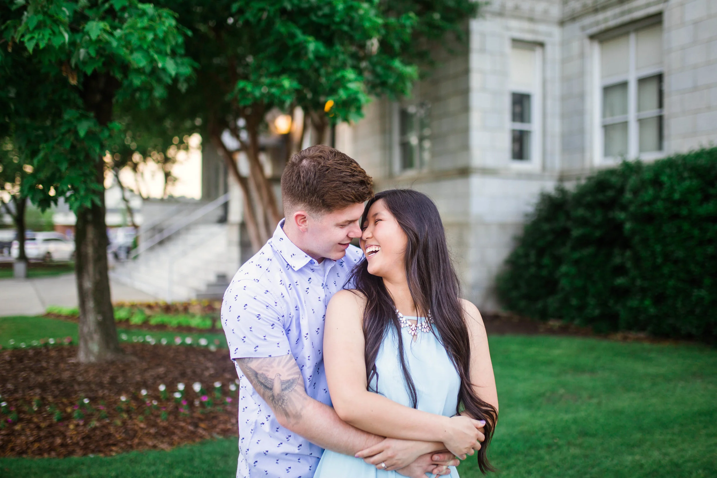 Leanne + Blake - Engagement Photography Session in Downtown Fayetteville, North Carolina