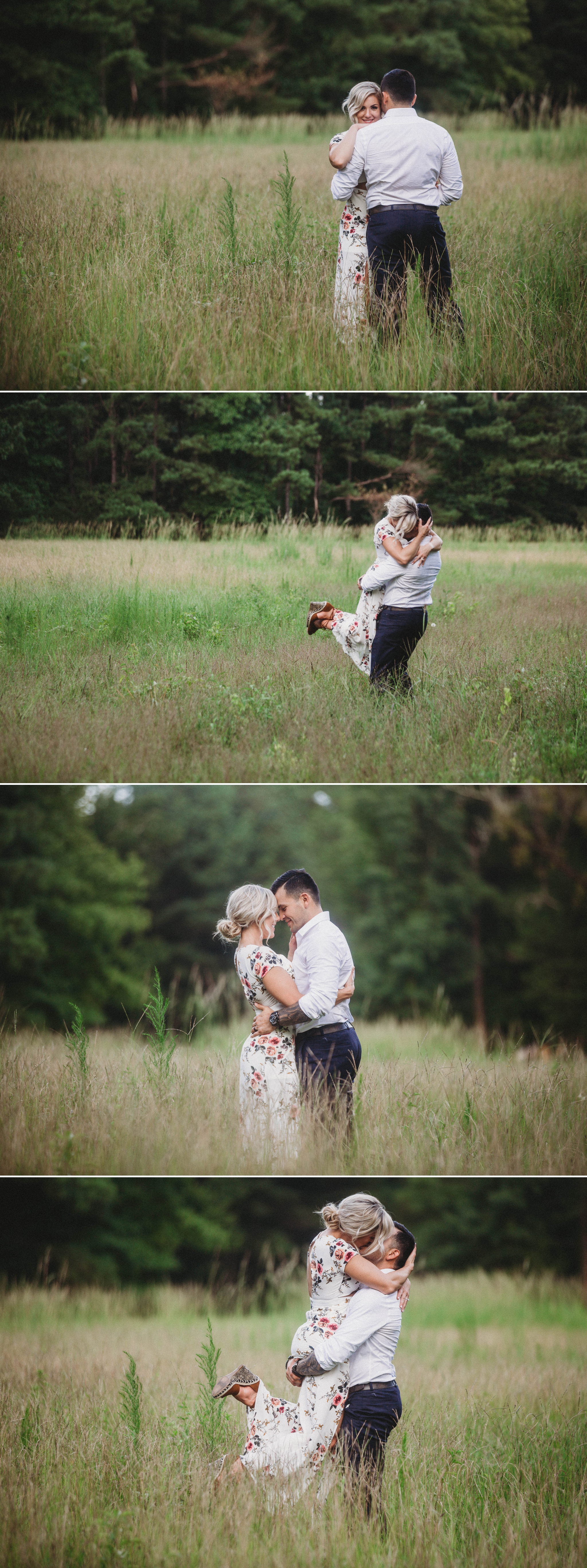 Cassie + Jesse - Engagement Photography Session in a field - Fayetteville North Carolina Wedding Photographer 5.jpg