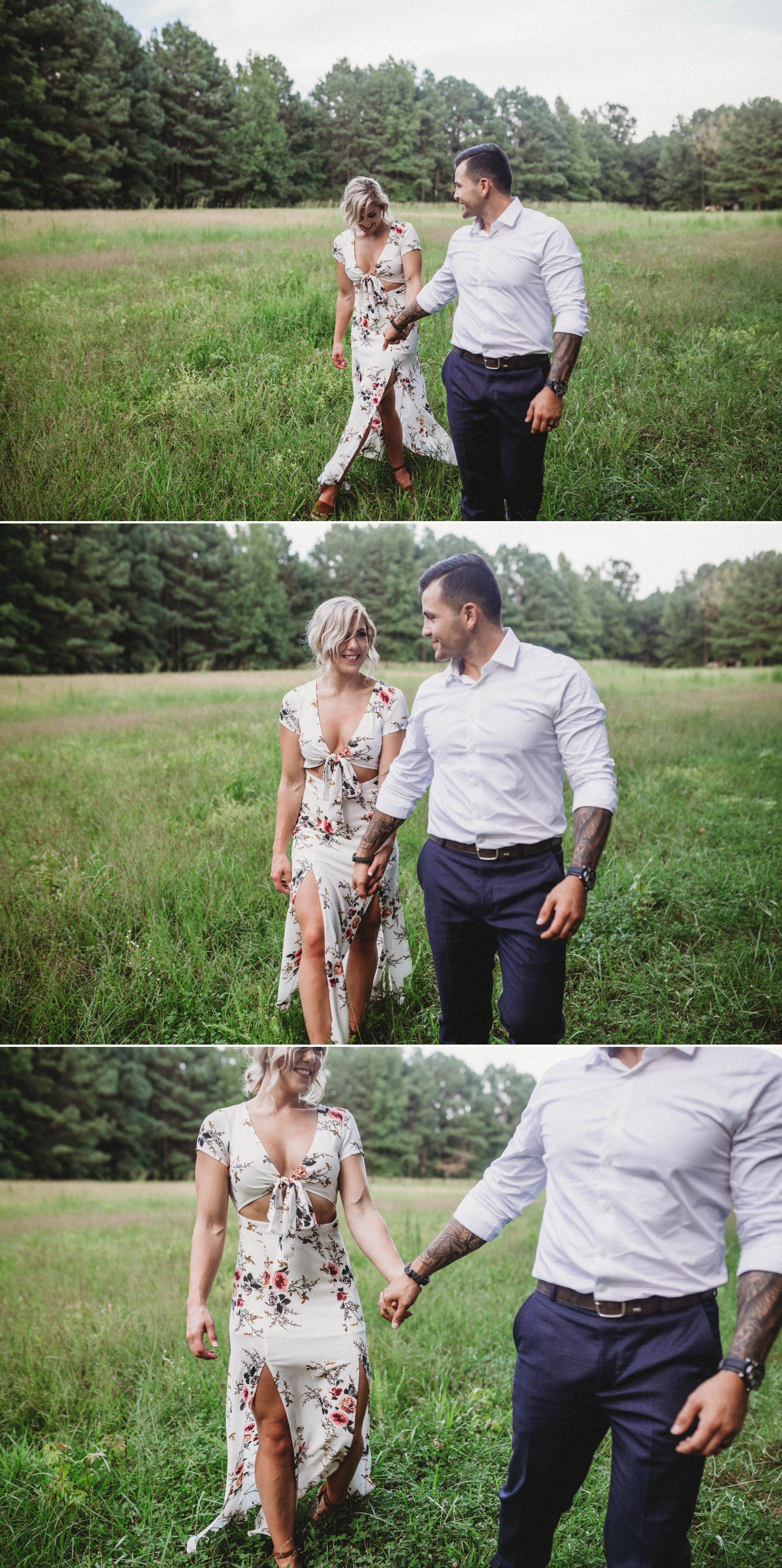 Cassie + Jesse - Engagement Photography Session in a field - Fayetteville North Carolina Wedding Photographer 8.jpg