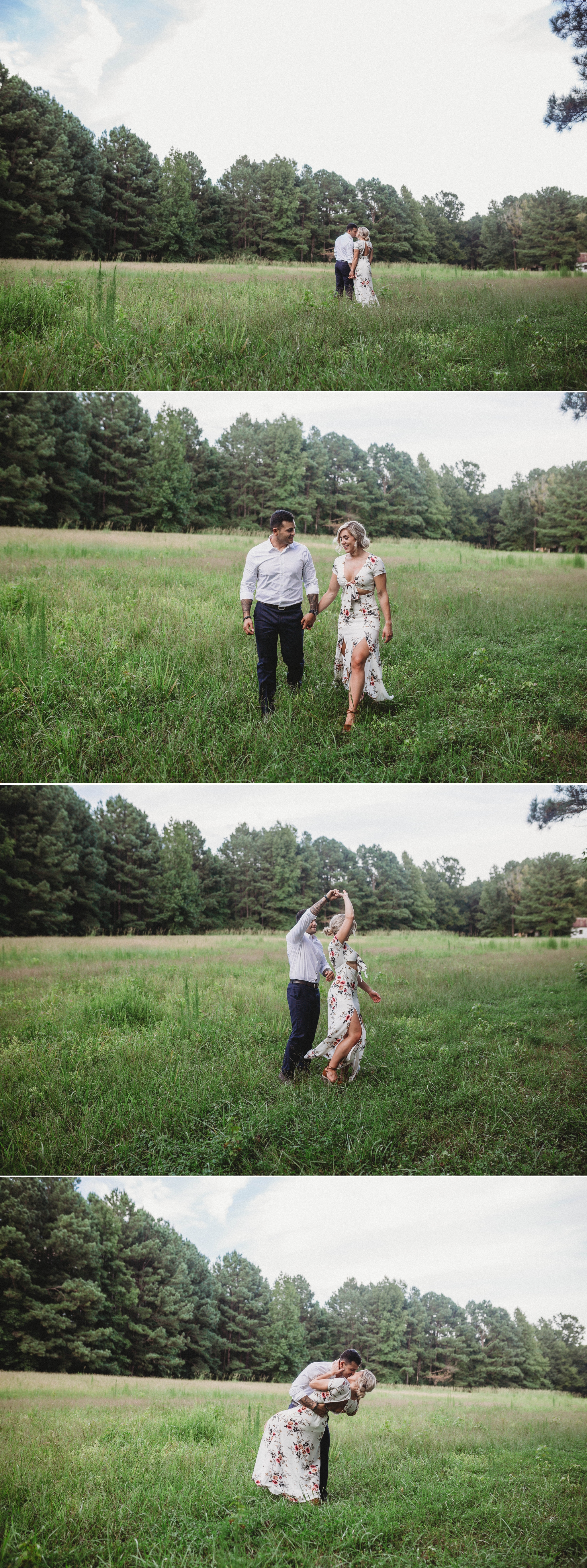 Cassie + Jesse - Engagement Photography Session in a field - Fayetteville North Carolina Wedding Photographer 7.jpg