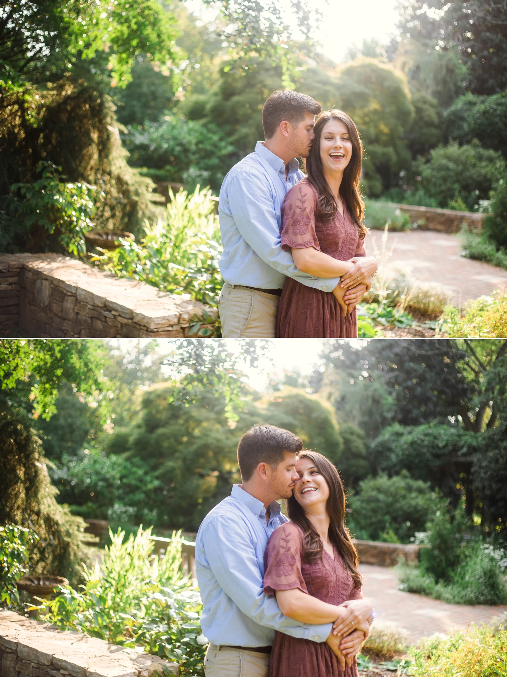 Golden Hour Engagement - Aryn + Tyler -  Photography Session at the JC Raulston Arboretum - Raleigh Wedding Photographer