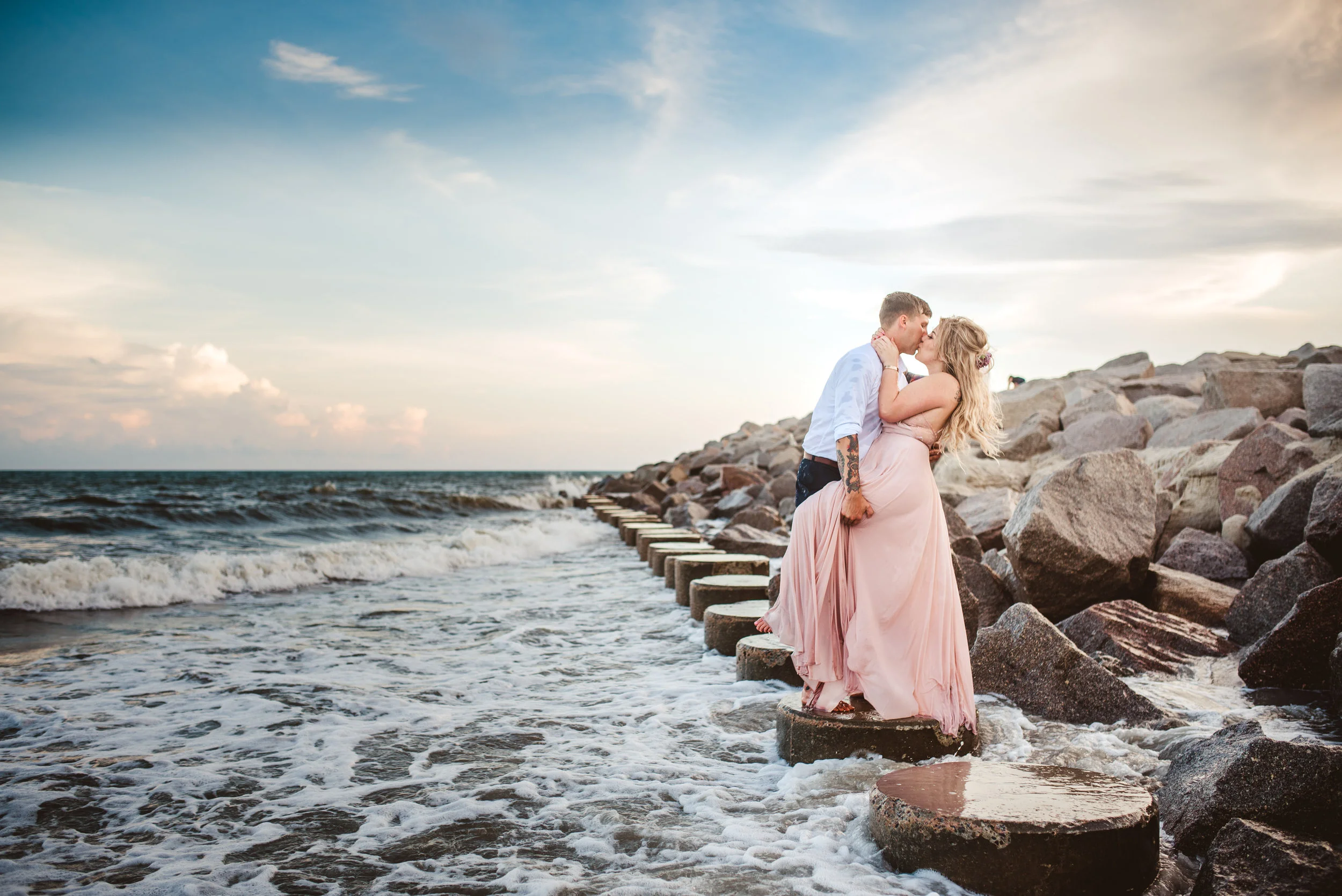 Matt + Johanna - Beach Engagement Photography at Fort Fisher, North Carolina