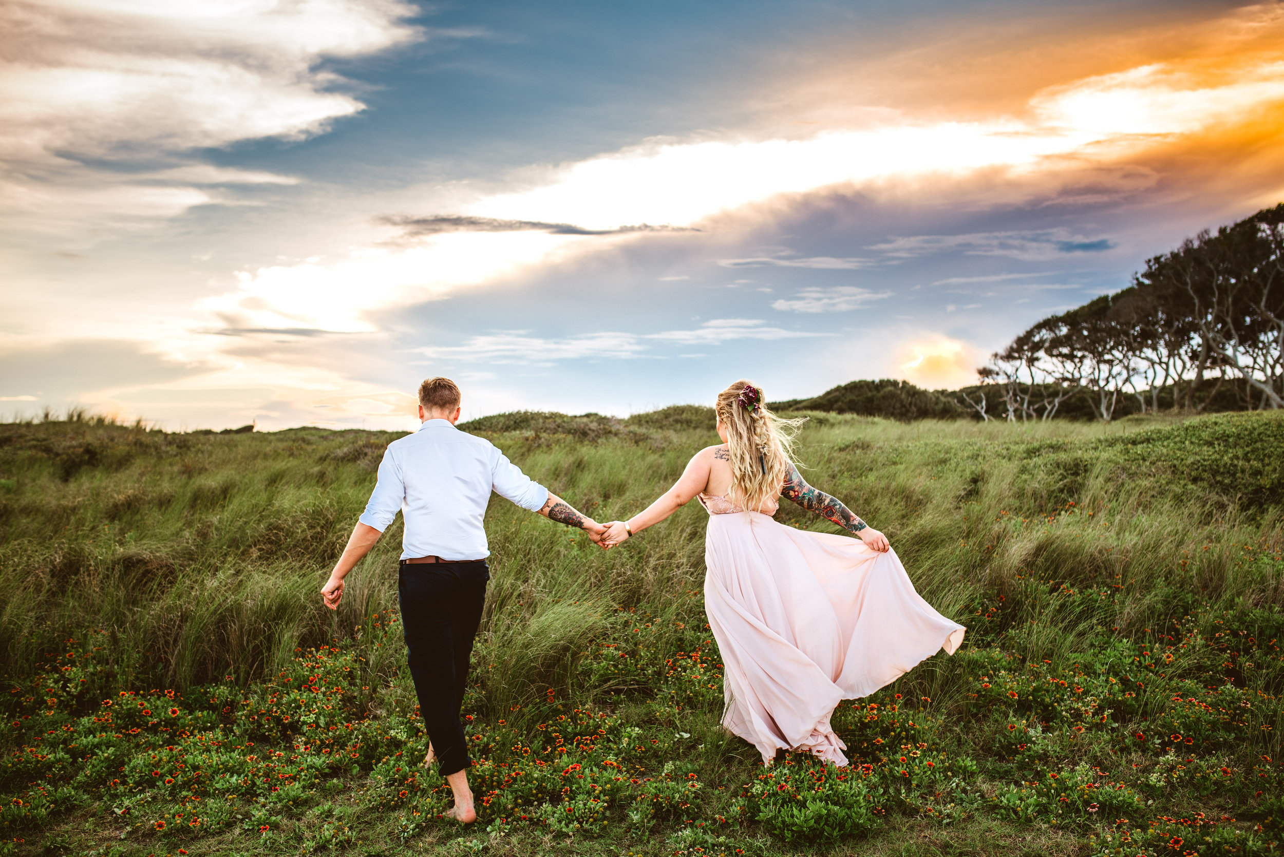 Matt + Johanna - Beach Engagement Photography at Fort Fisher, North Carolina