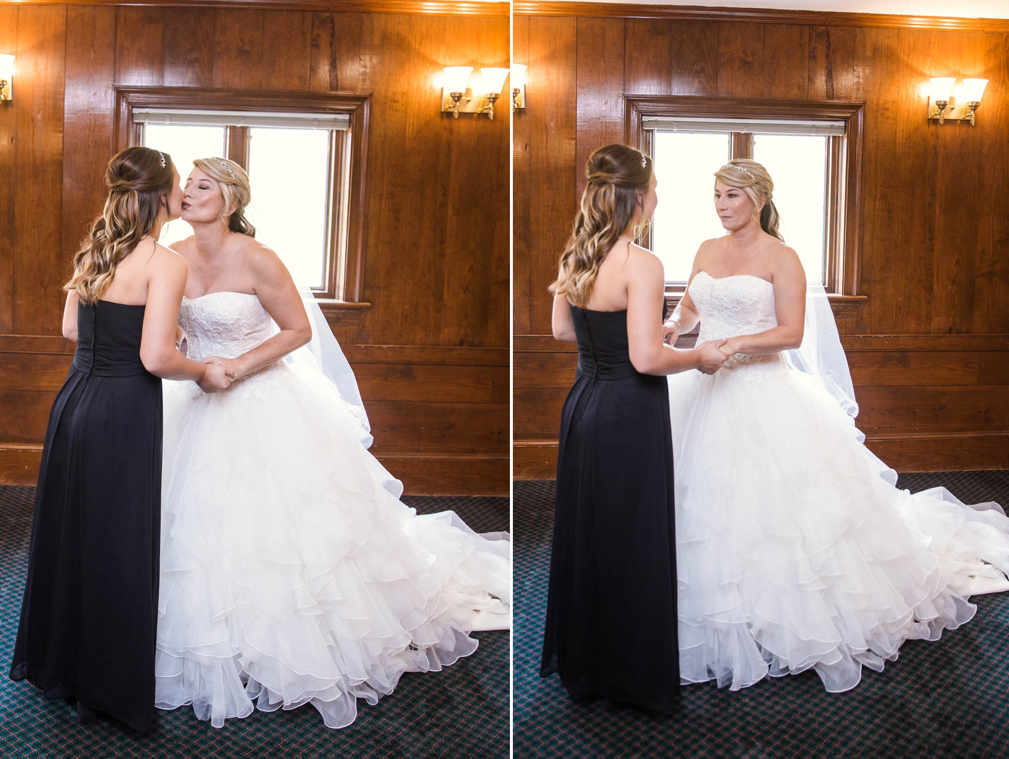 Bride with her daughter before the wedding - Dona + Doug - MacGregor Downs Country Club in Cary, NC - Raleigh Wedding Photographer
