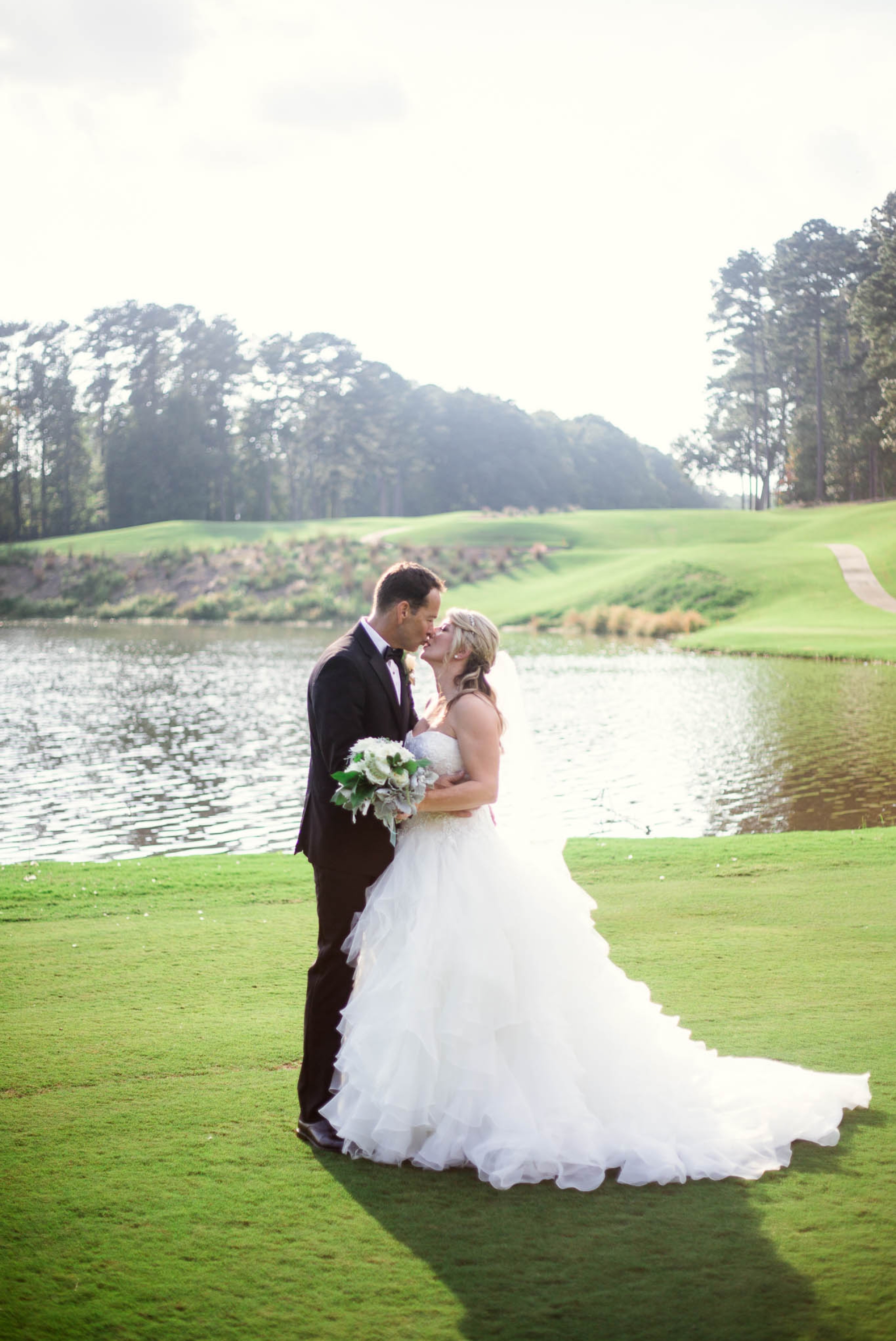 Bride and Groom Portraits - Dona + Doug - MacGregor Downs Country Club in Cary, NC - Raleigh Wedding Photographer