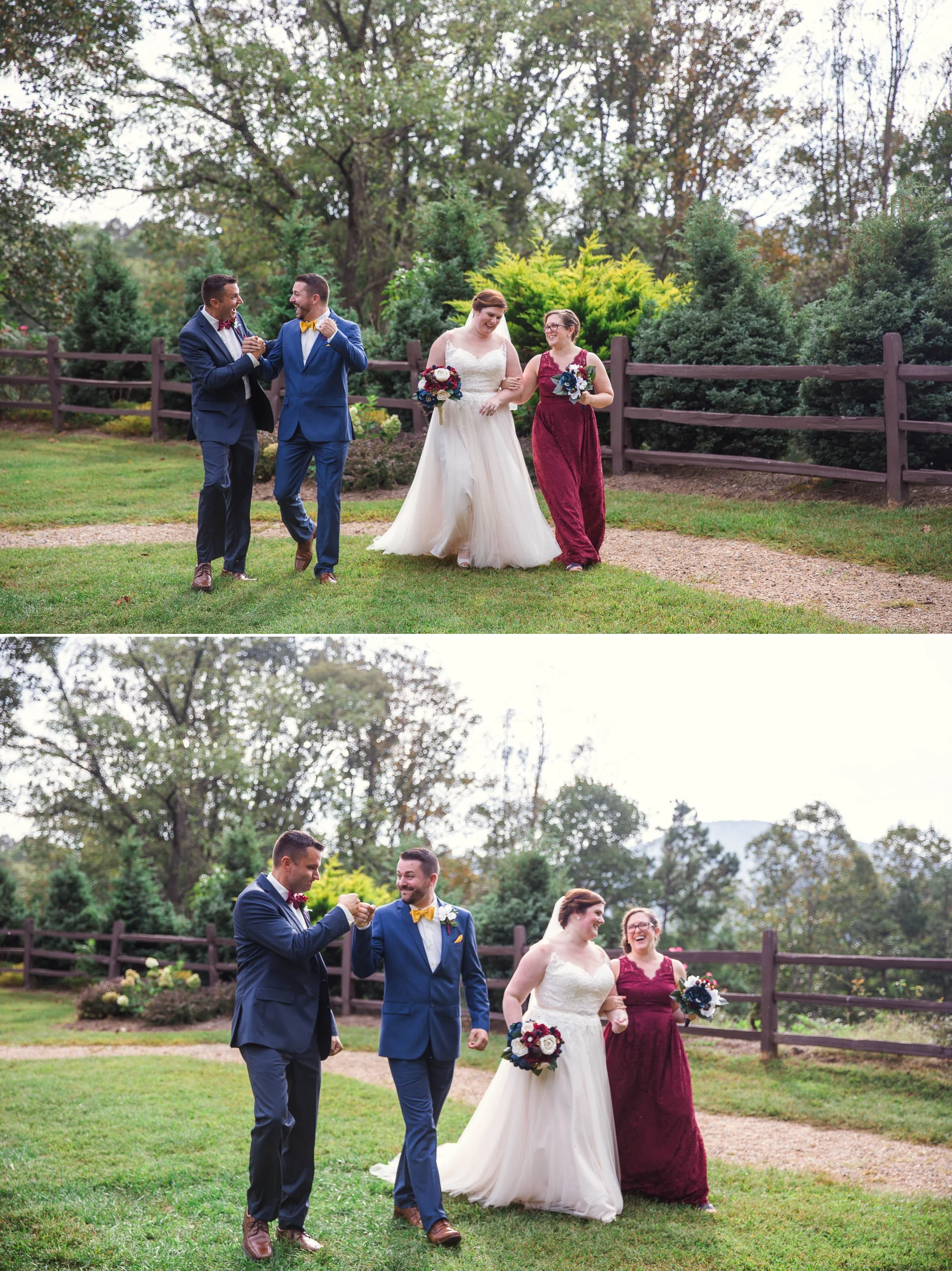 Portraits of the Wedding Party - Meredith + Jason - The Crest Center and Pavilion in Asheville, NC - Raleigh Wedding Photographer
