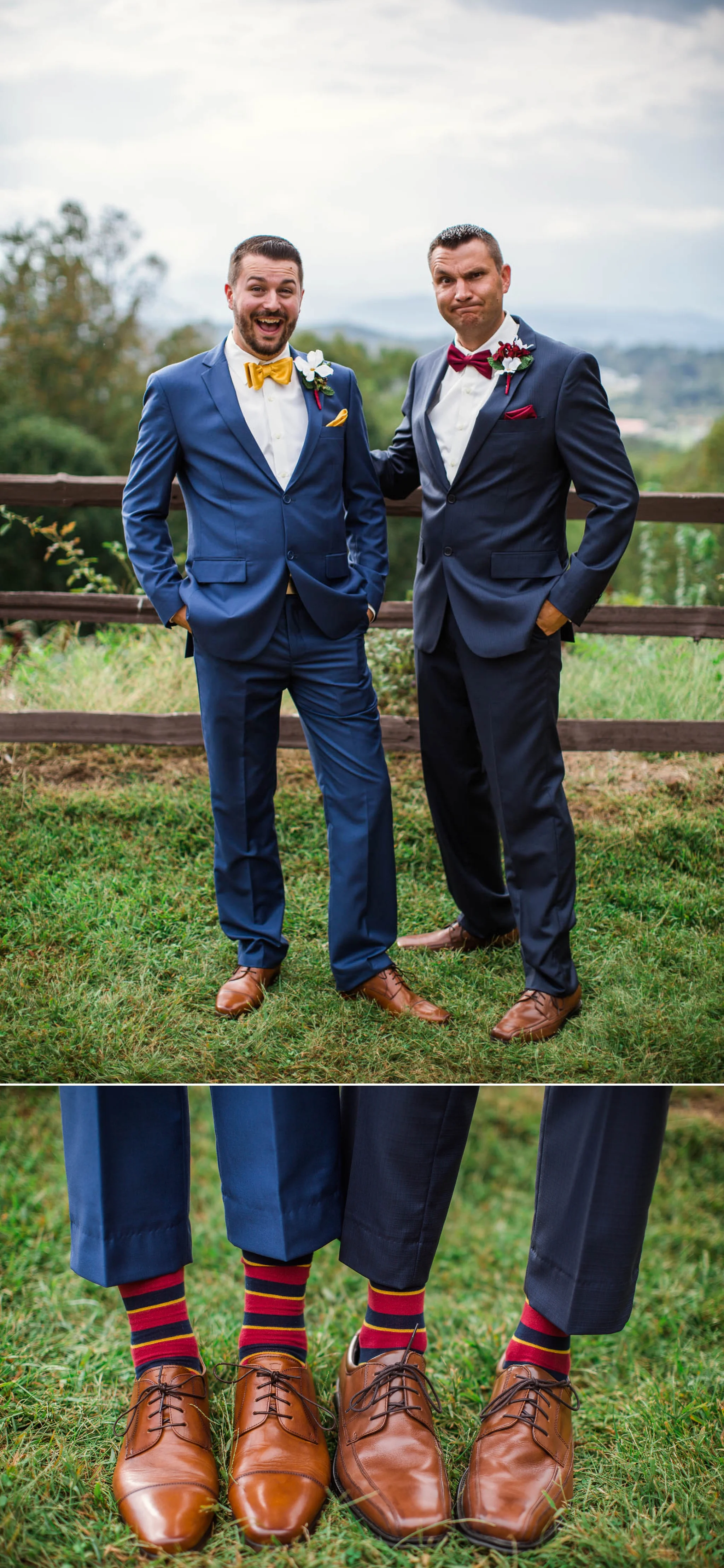 Portrait of the Groomsmen - Meredith + Jason - The Crest Center and Pavilion in Asheville, NC - Raleigh Wedding Photographer