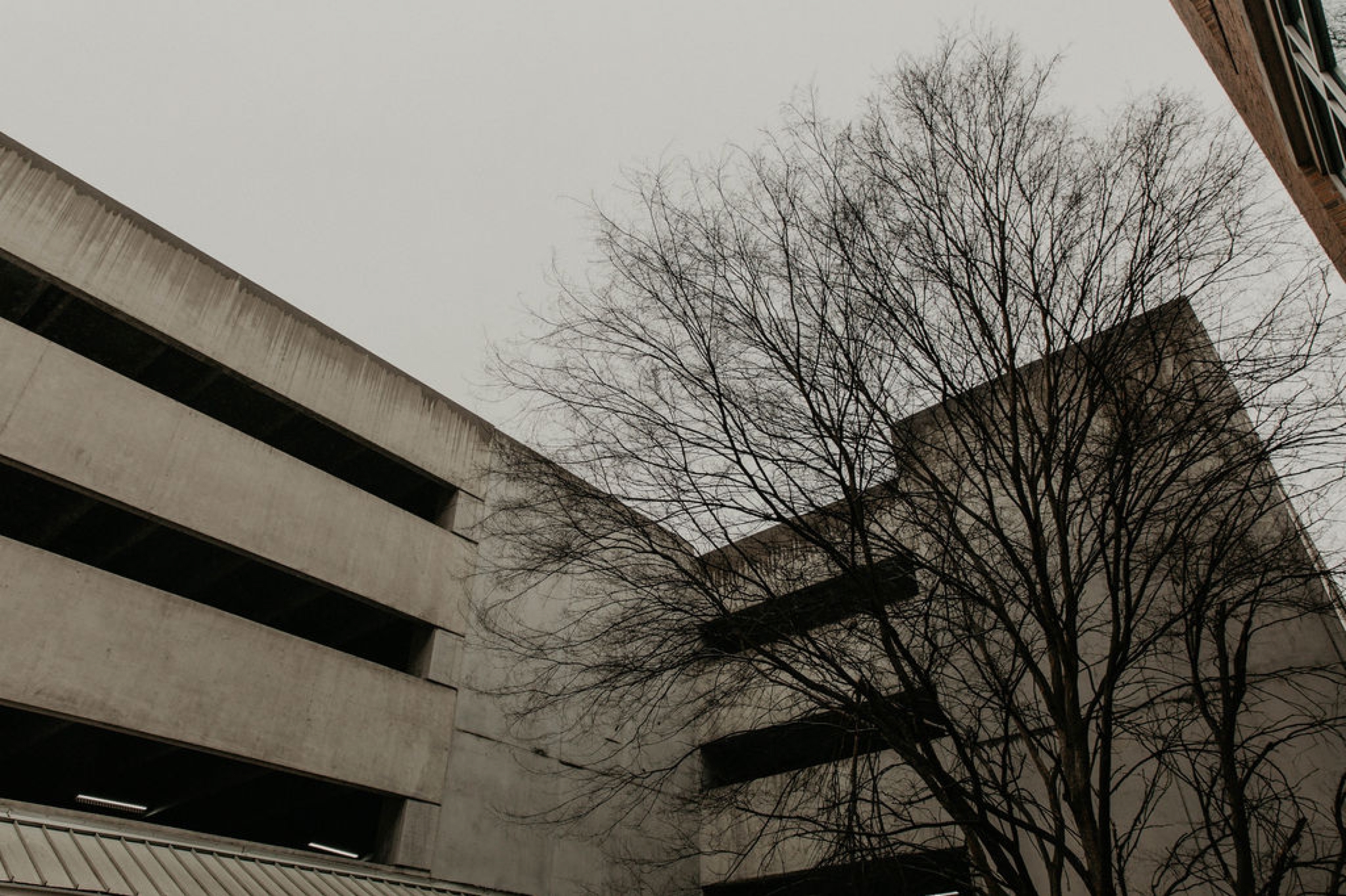 parking garage - Matt Smarsh and Johanna Dye - suites by the black tux - Raleigh North Carolina Urban Edgy Downtown Wedding