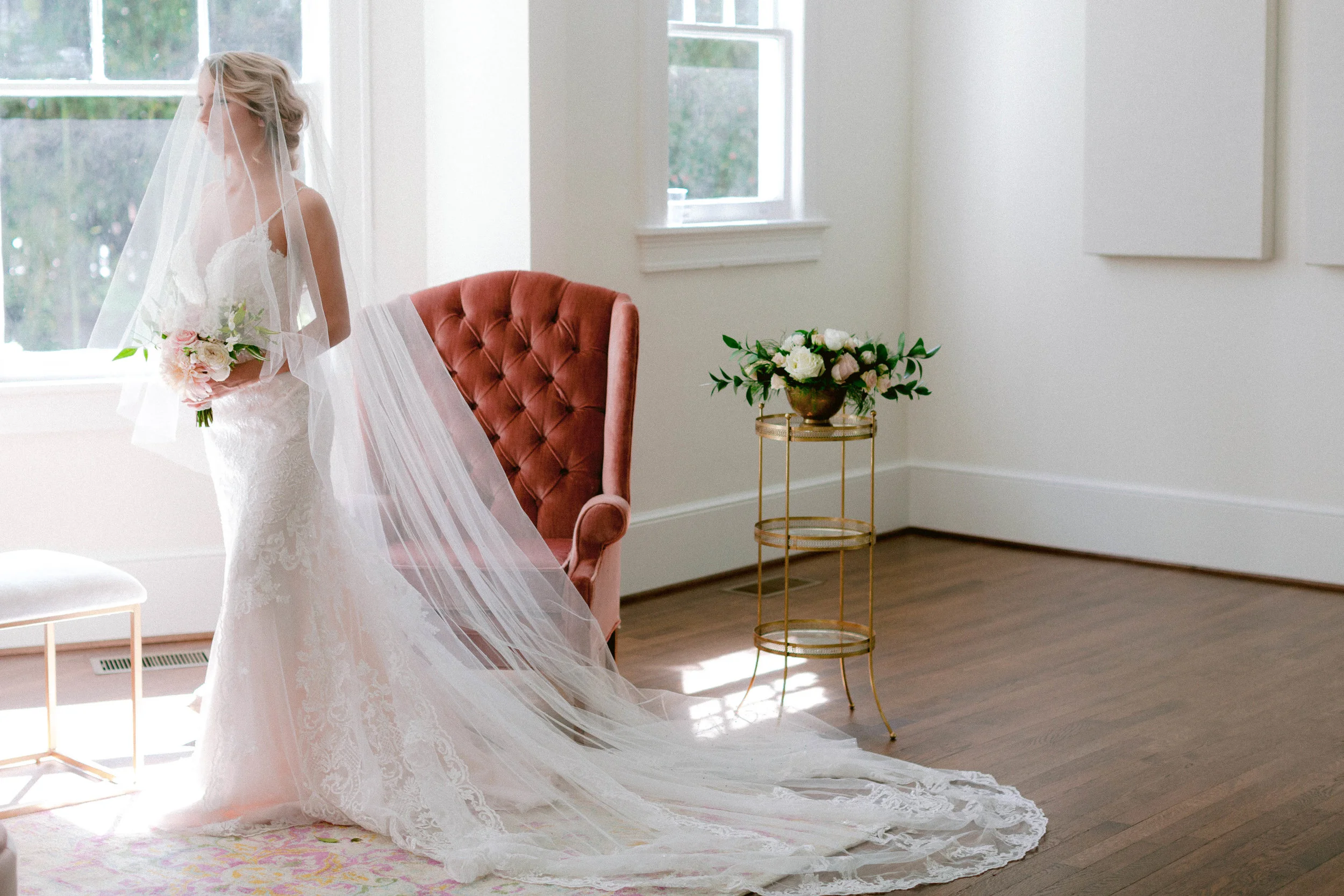 Alison - Classic Indoor Bridal Portraits - Oahu Hawaii Wedding Photographer
