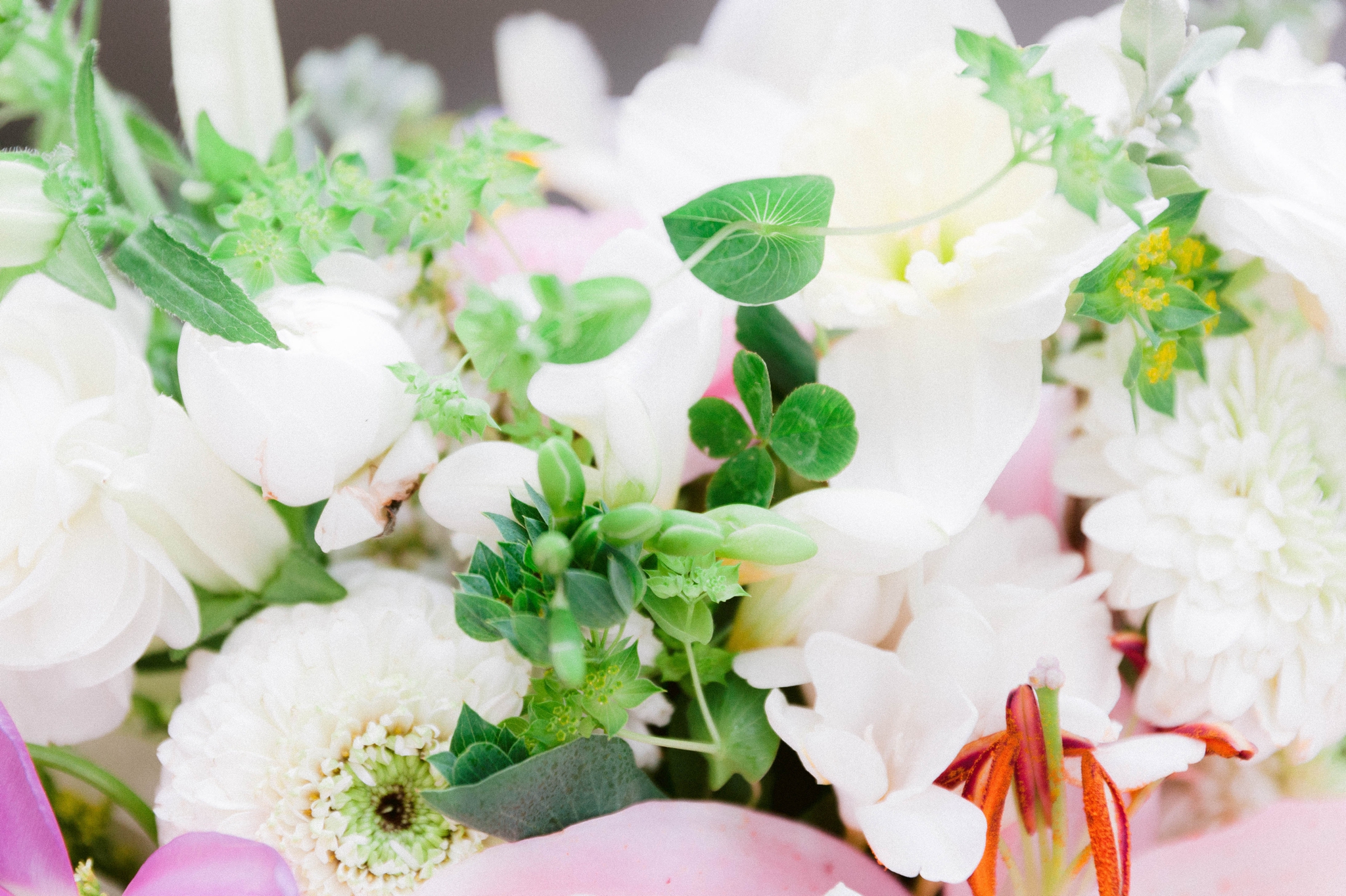  bridal flower bouquet with a four leaf clover - Honolulu Oahu Hawaii Wedding Photographer 