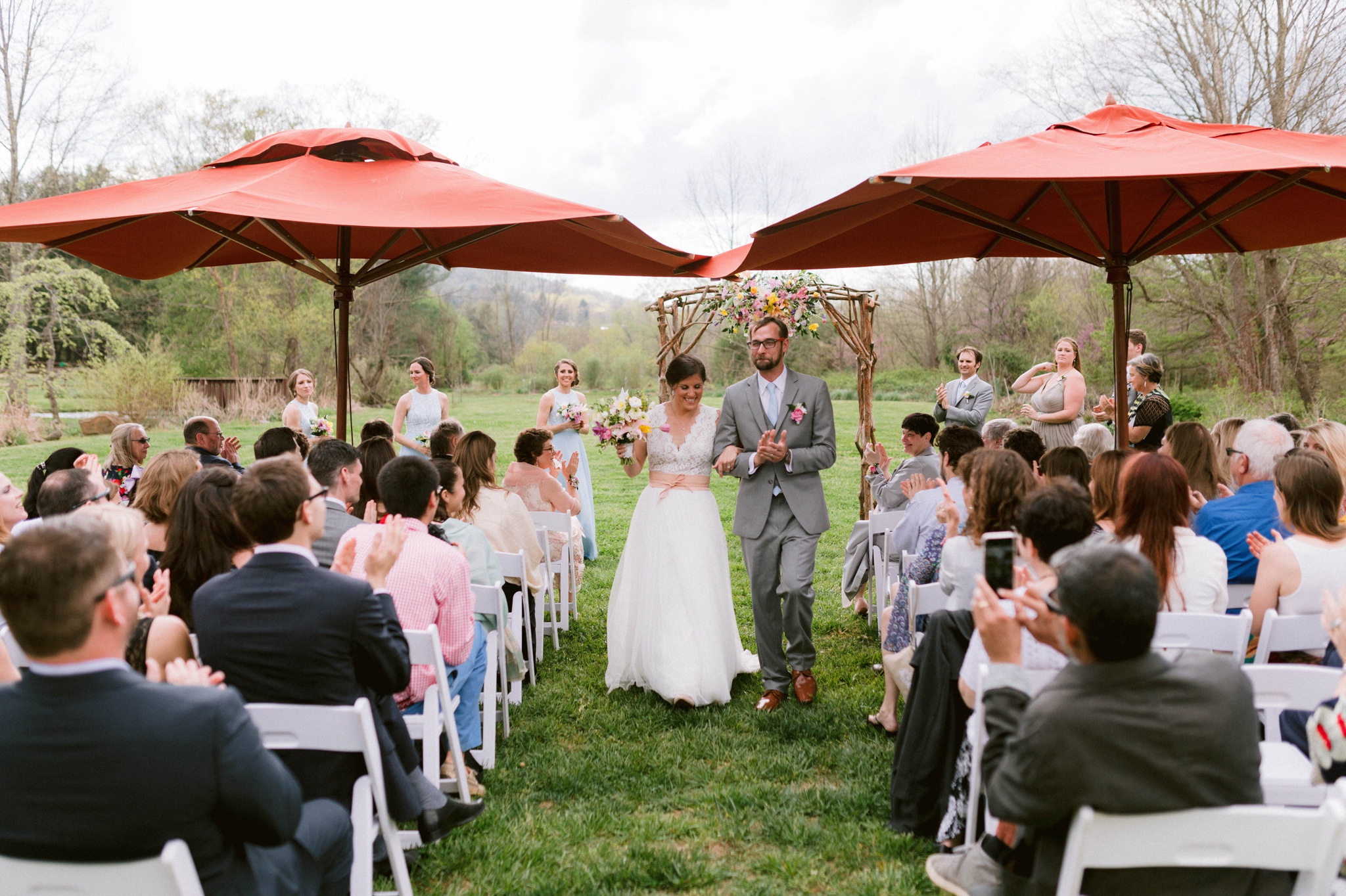  walking down the isle - emotional outdoor boho ceremony - Honolulu Oahu Hawaii Wedding Photographer 