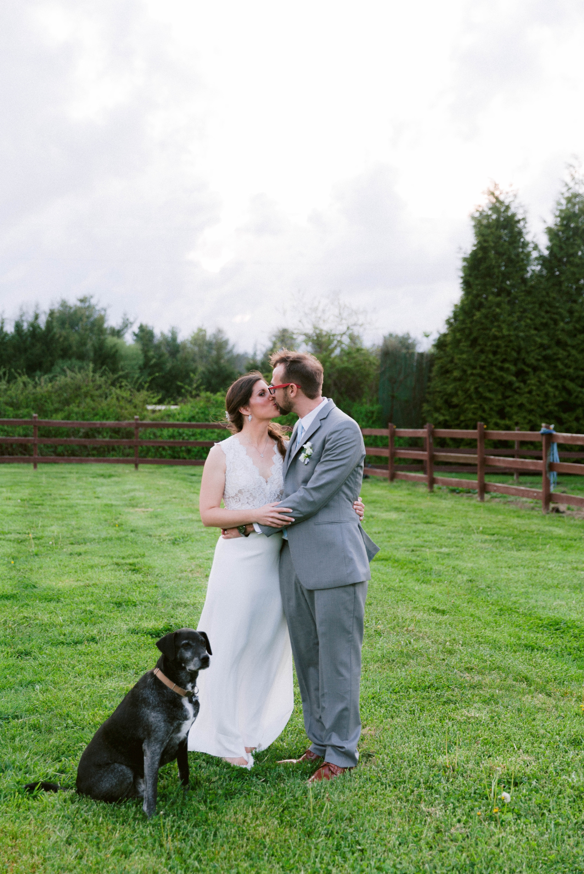  bride and groom portraits with their dog - Honolulu Oahu Hawaii Wedding Photographer 