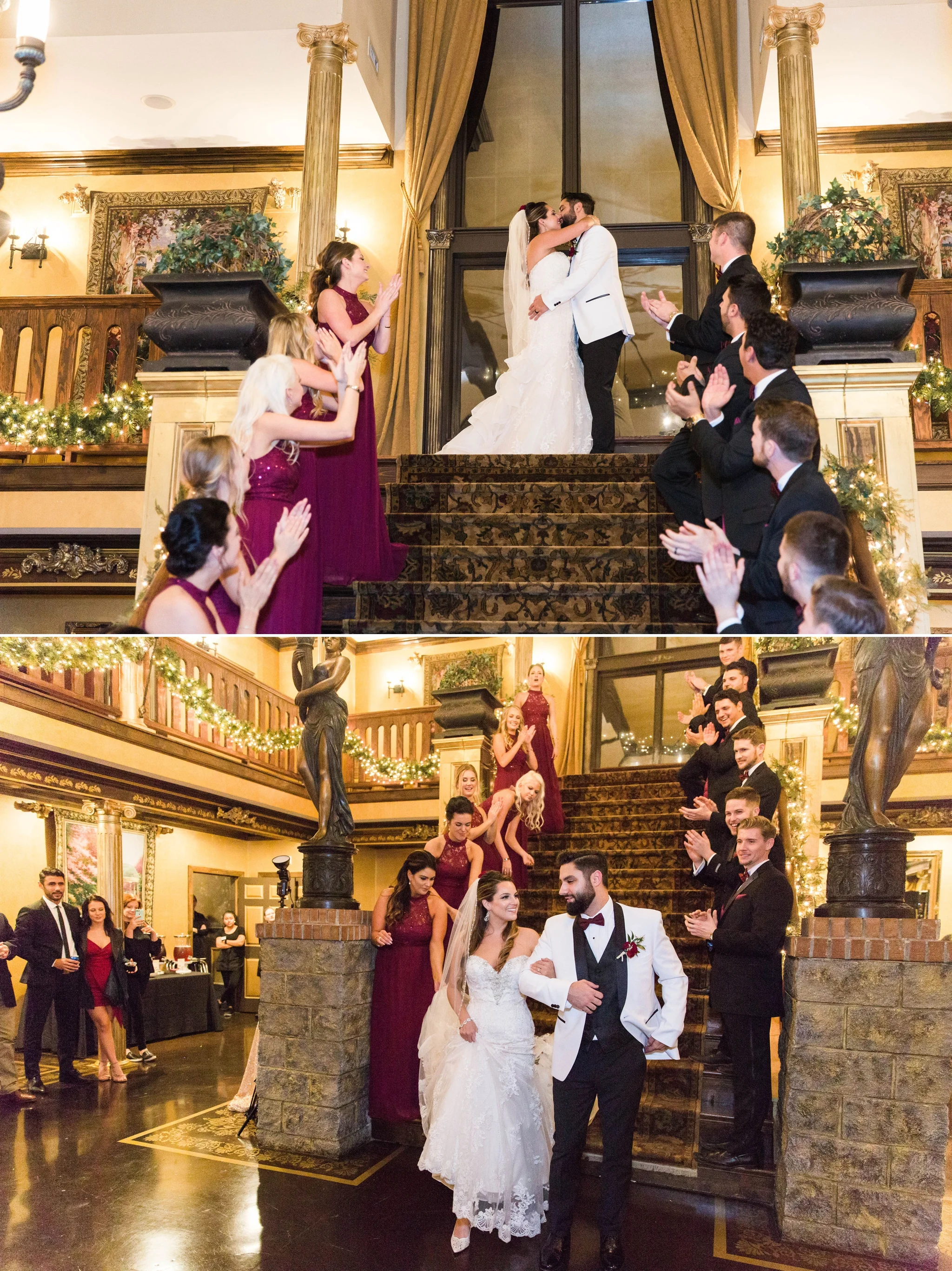 Bride and Groom entering the reception - Honolulu Oahu Hawaii Wedding Photographer