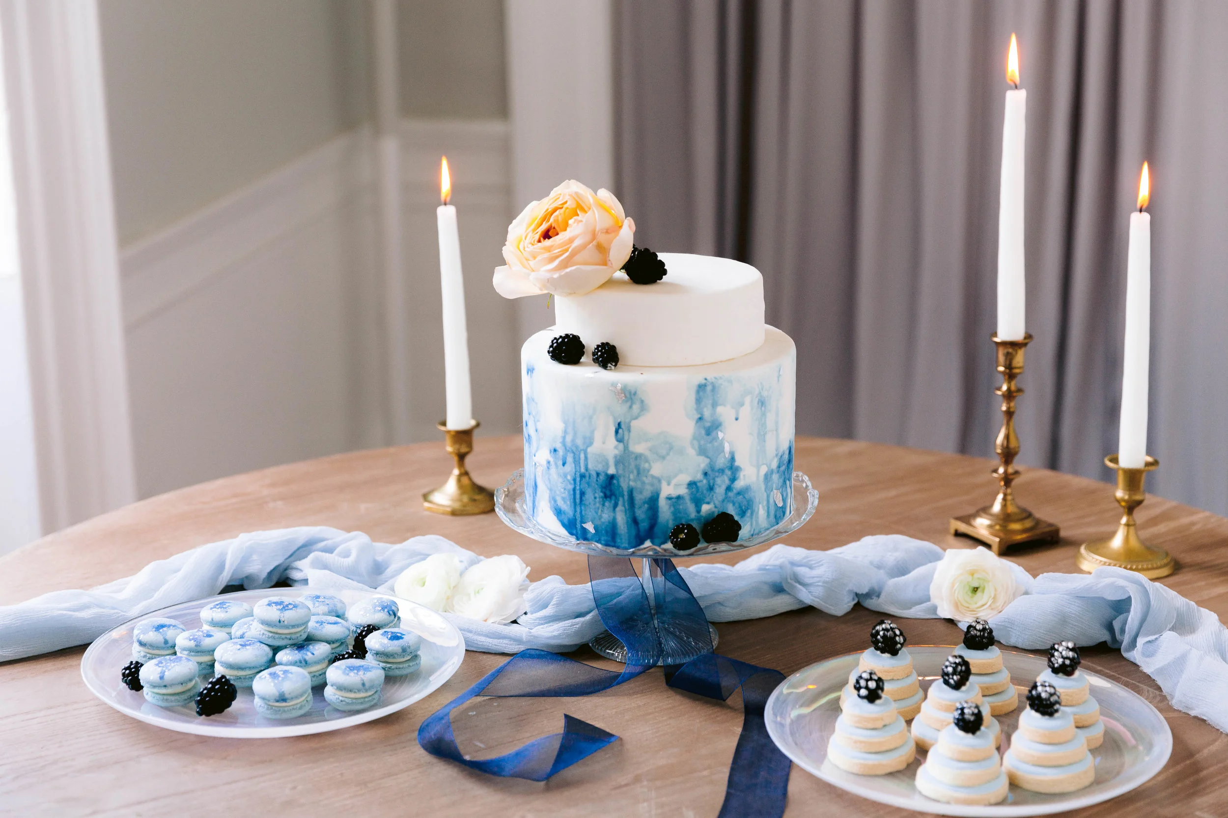 Dusty Blue Wedding Inspiration - Honolulu, Oahu, Hawaii Photographer 