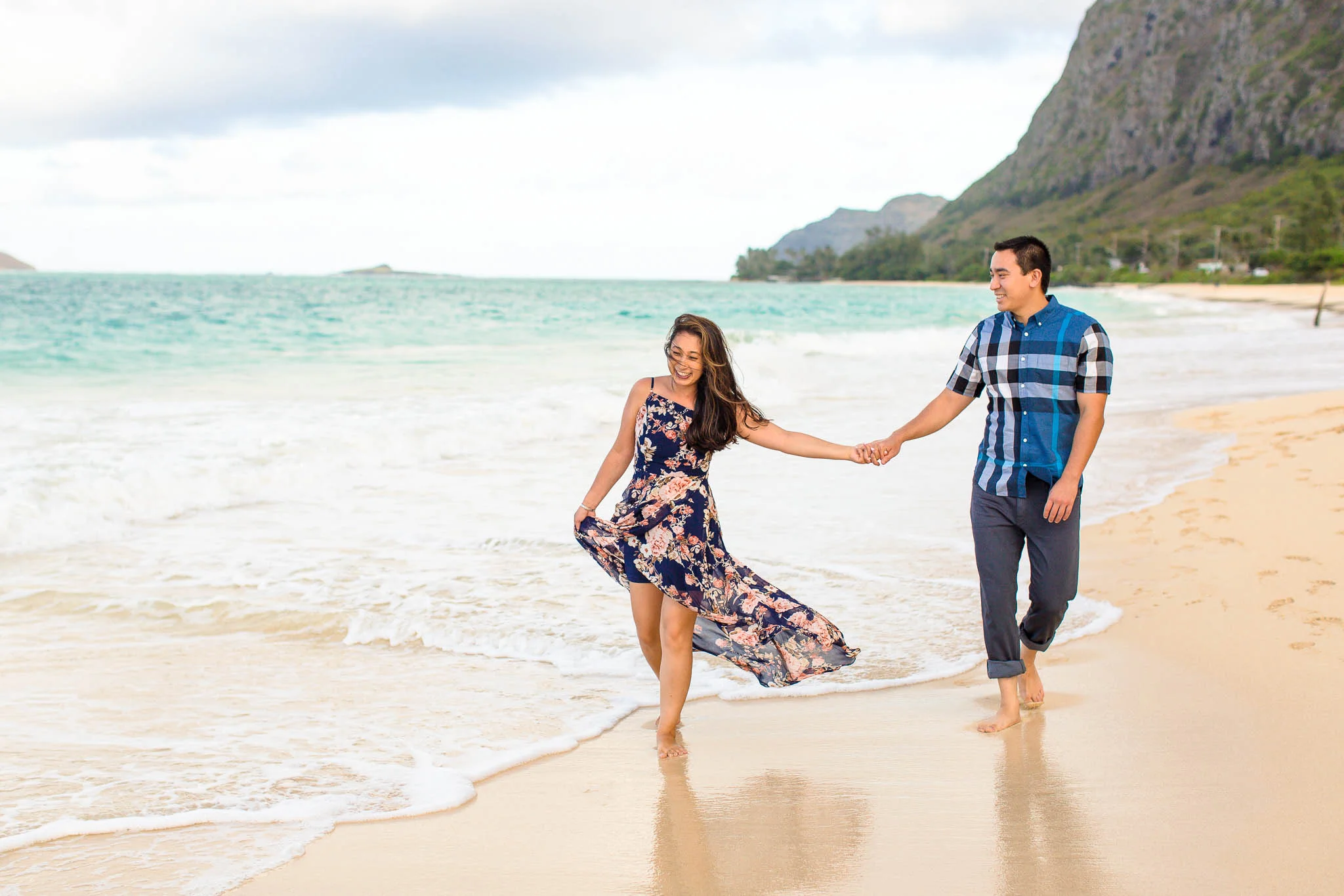 Waimanalo Beach Engagement Session - Oahu Hawaii Wedding Photographer 