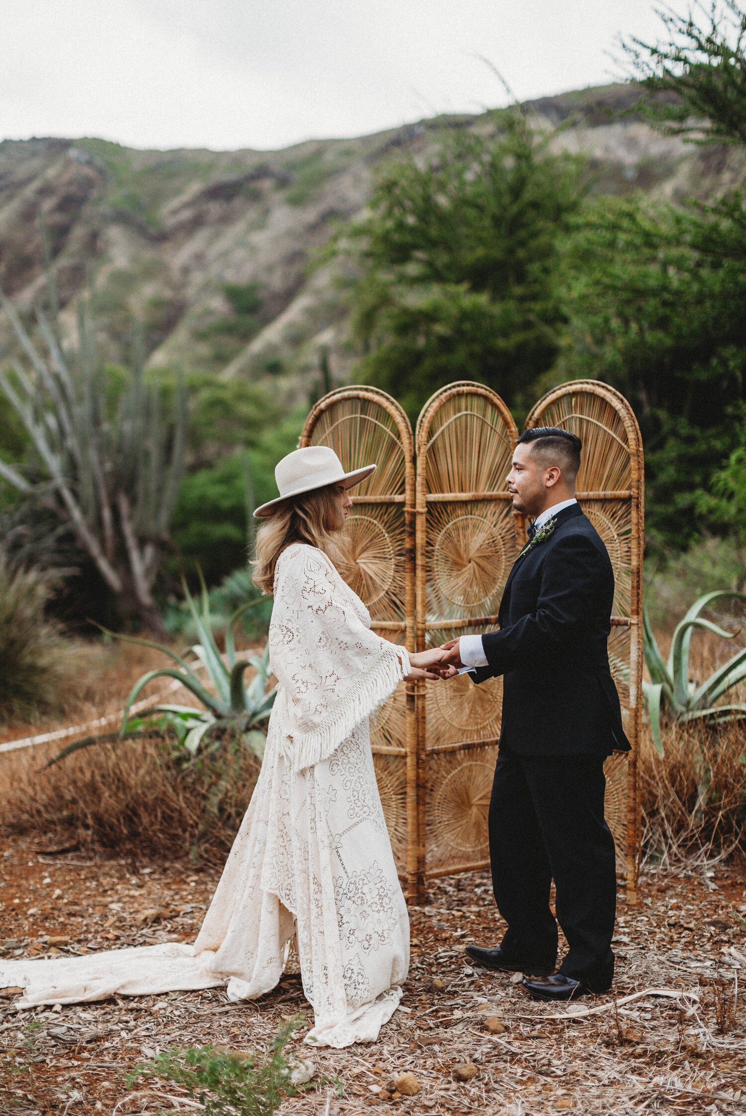 Boho Elopement At The Koko Crater Botanical Gardens Oahu Hawaii