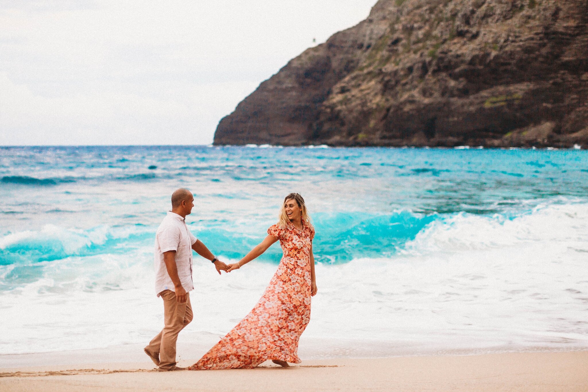 Makapu'u Beach Park Engagement Photography Session - Oahu Hawaii Wedding Photographer