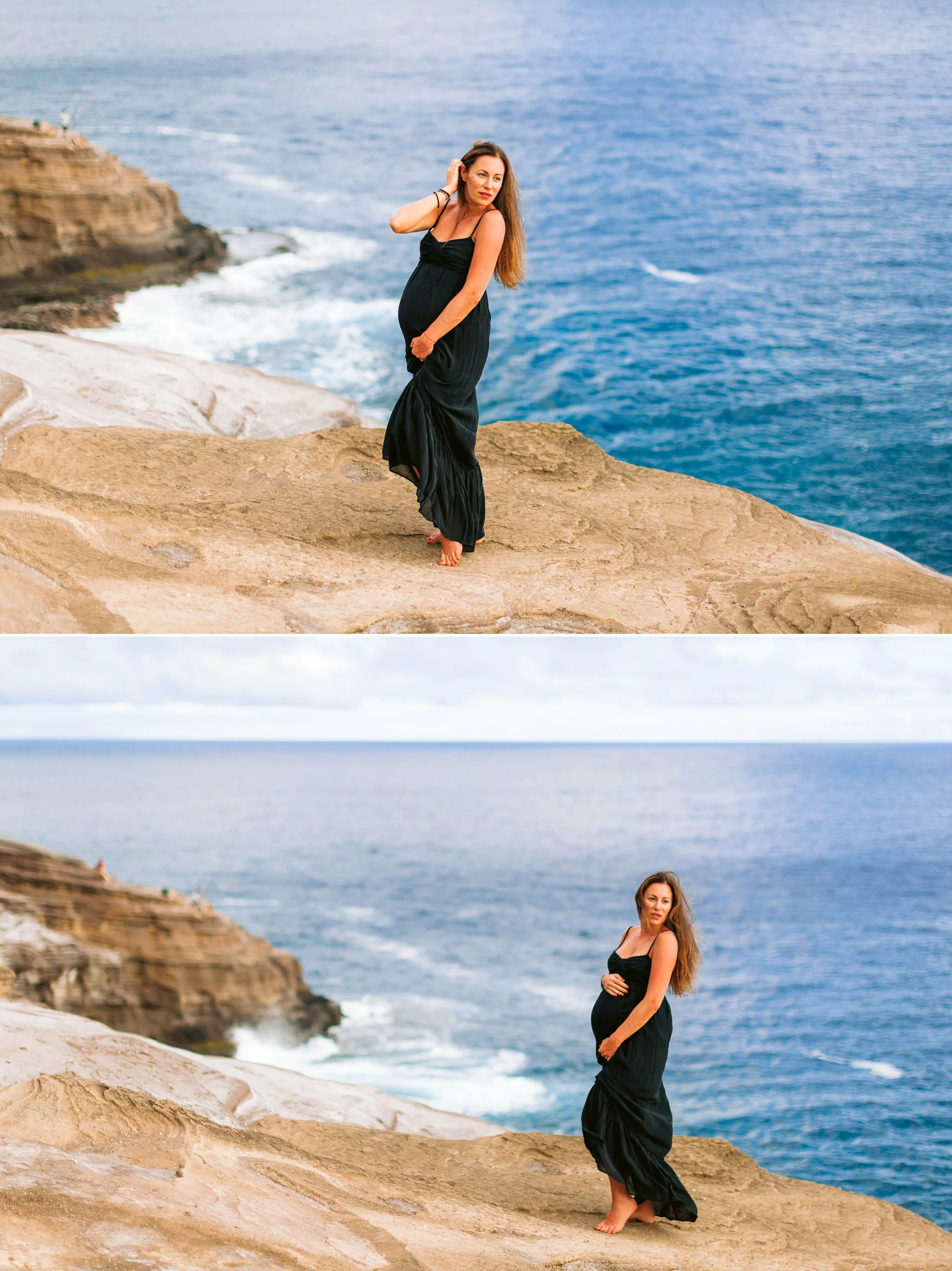 Spitting Caves Maternity Photography Session - Honolulu Oahu Hawaii Photographer