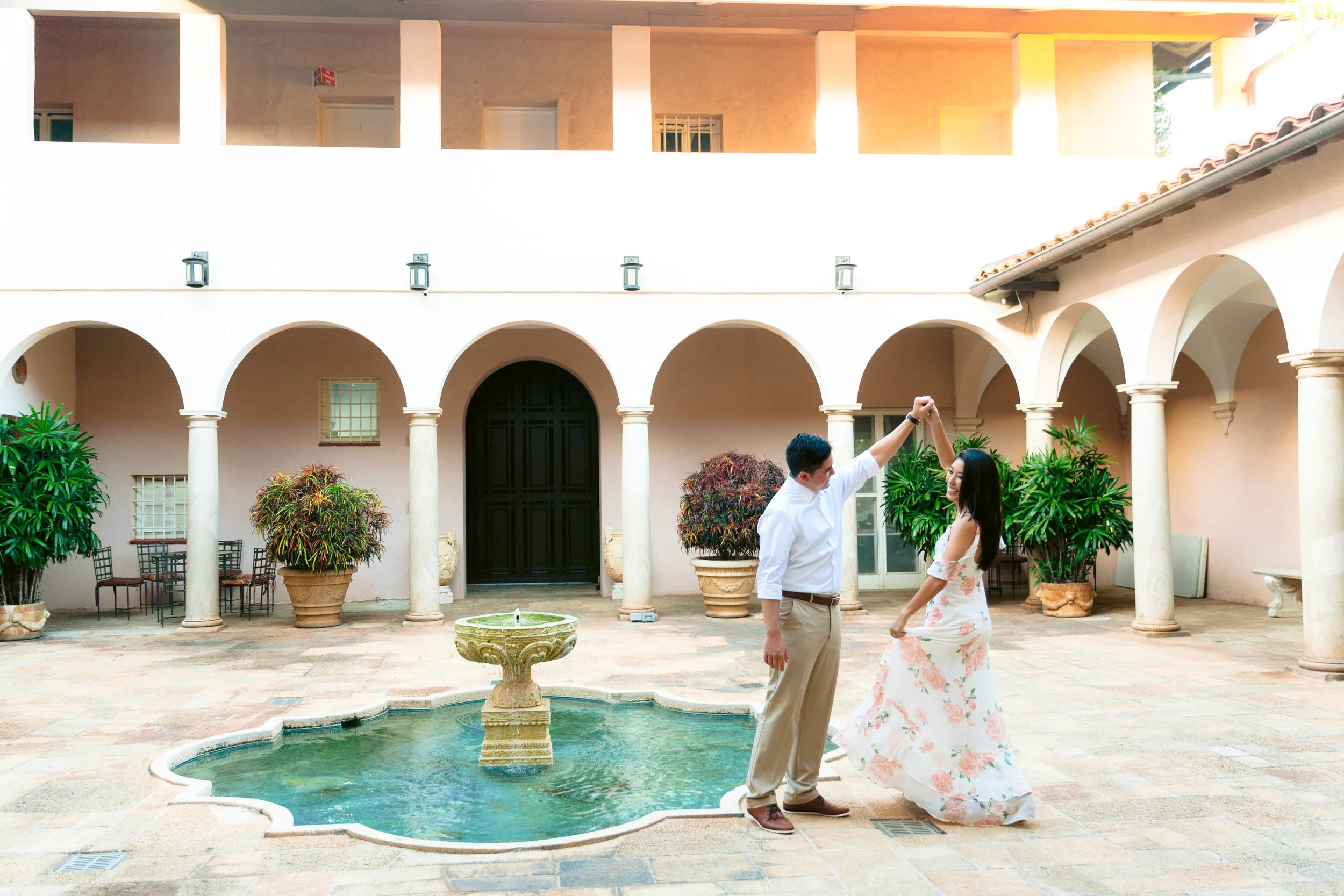 Kristi + Donovan - Engagement Photography Session at La Pietra, Honolulu, Hi