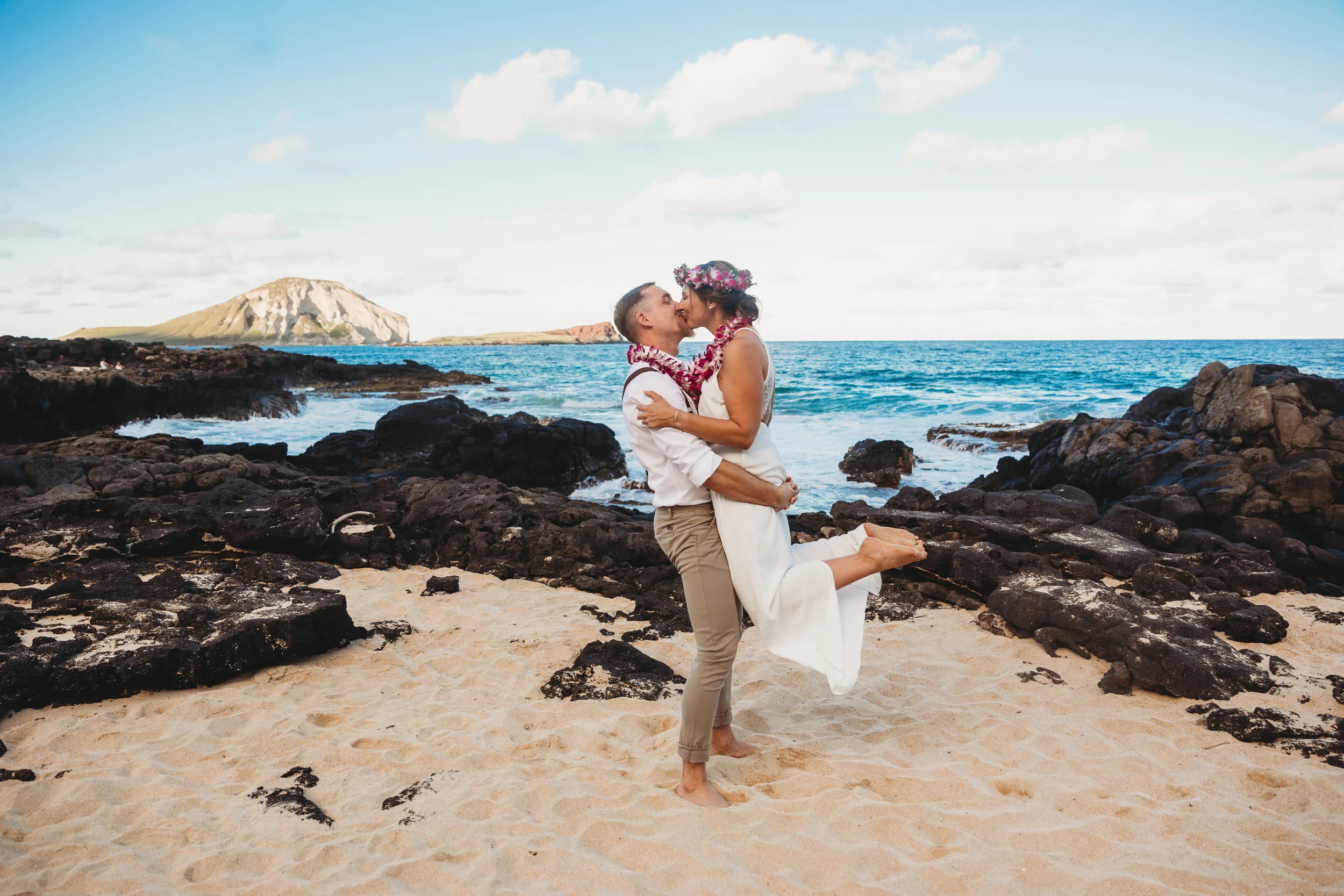 Alex + Elke - Elopement at Makapu'u Beach Park - Honolulu, Oahu, Hawaii Wedding Photographer