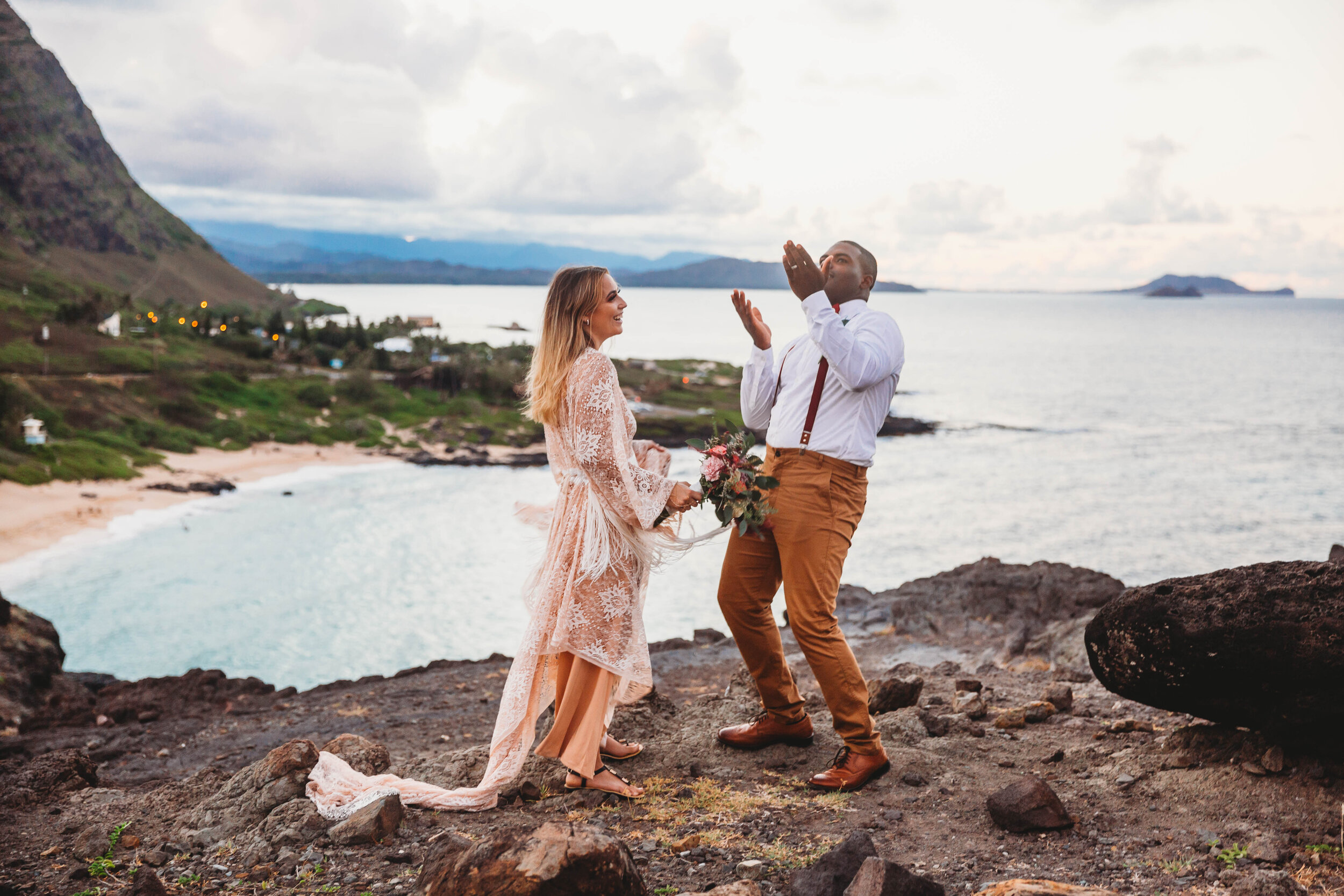 Oahu Hawaii Elopement Photographer - Intimate Beach Weddings - Boho