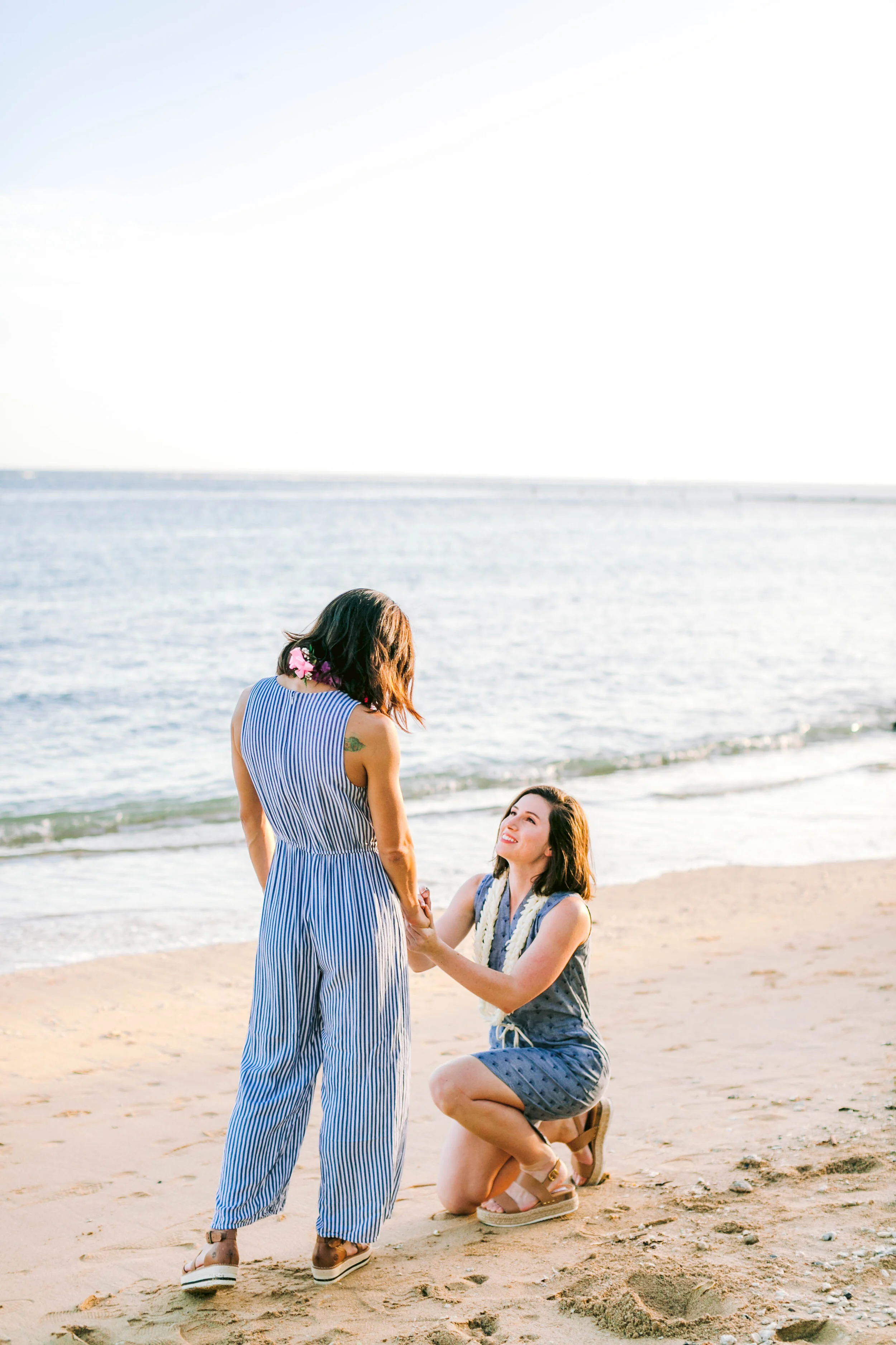 Proposal at Kahala Beach - Oahu Hawaii Engagement Photographer